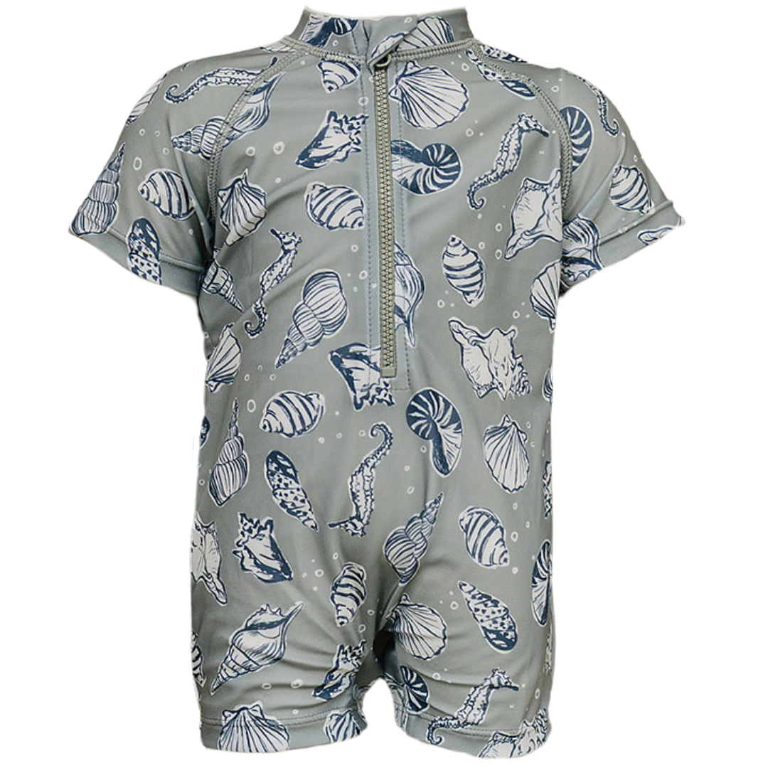Mebie Baby Sea Shell Zipper Swimsuit