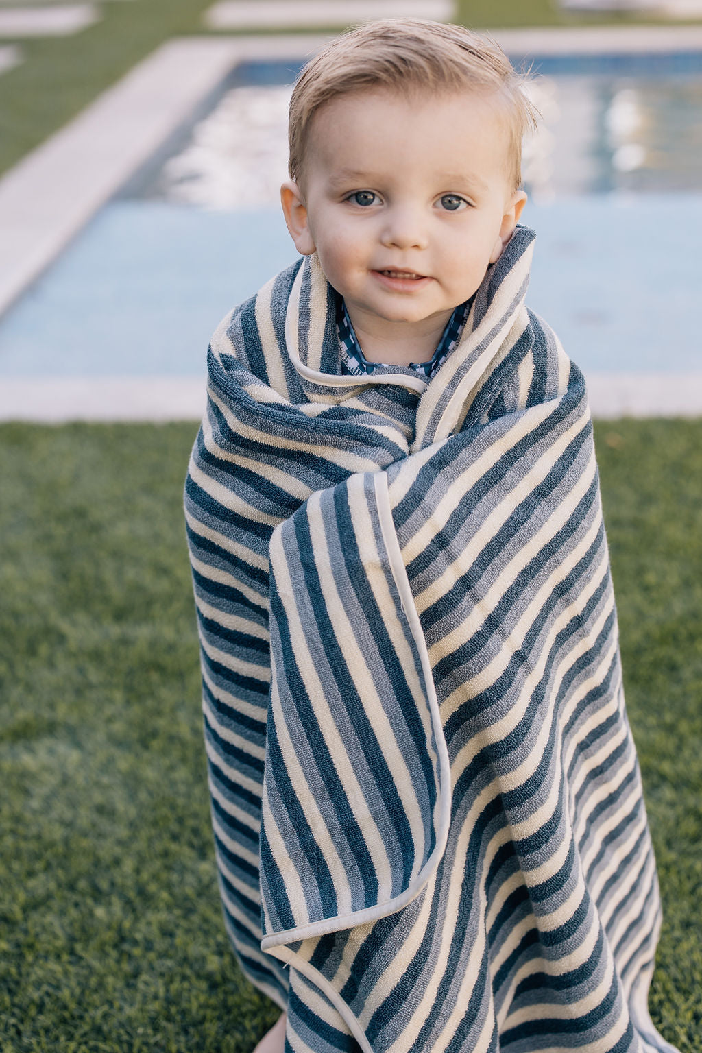 Mebie Baby Blue Stripe Beach Towel