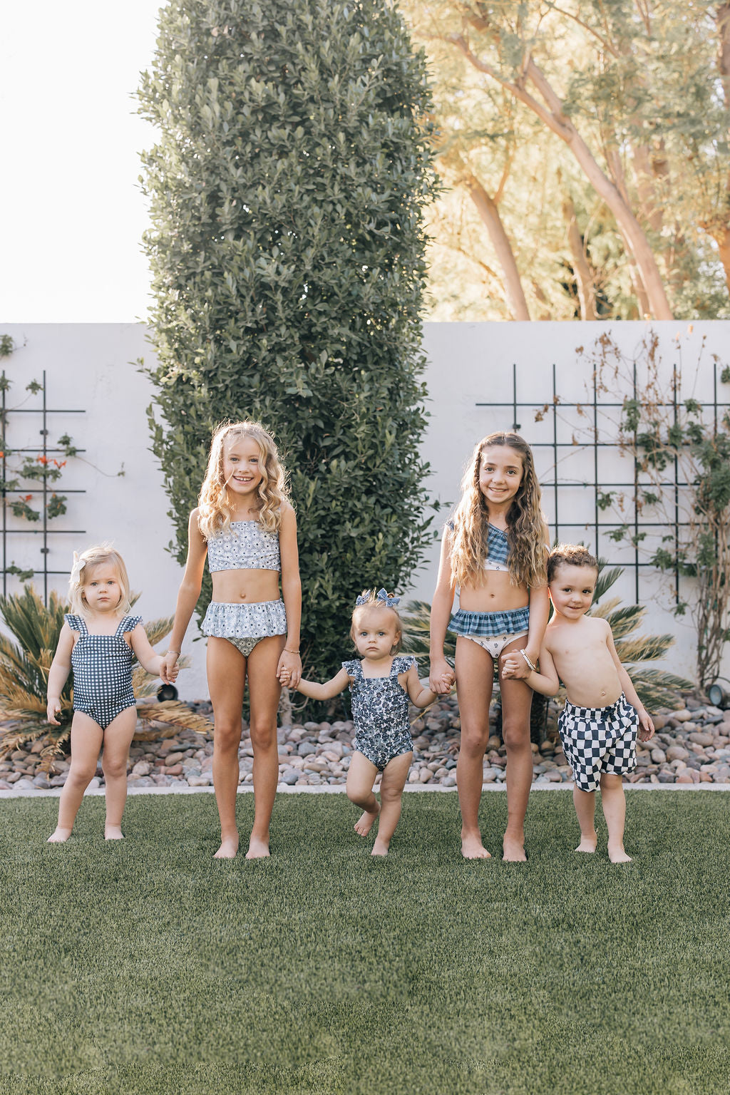 Mebie Baby Wavy Checkered Swim Shorts