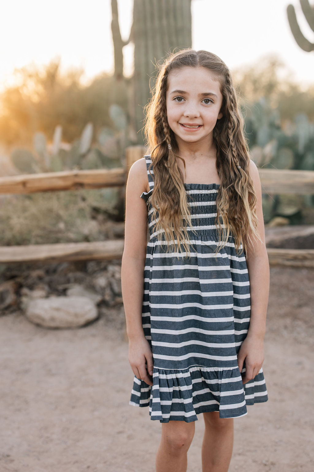 Mebie Baby Stripe Linen Dress