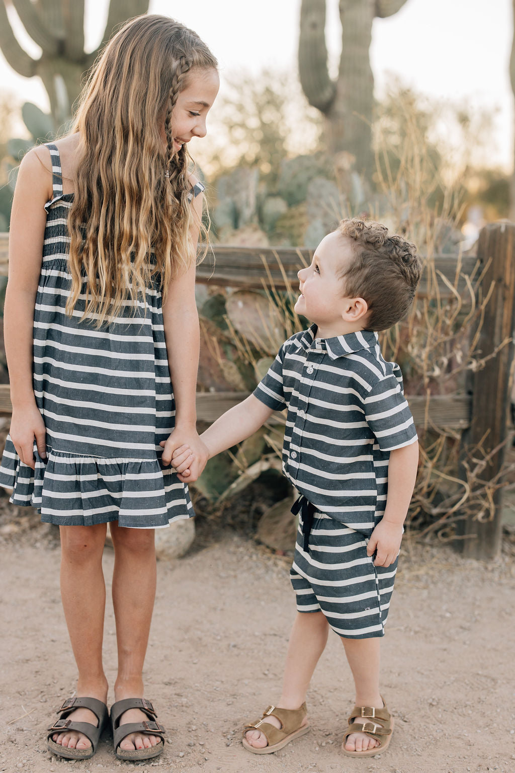 Mebie Baby Stripe Linen Cotton Shorts