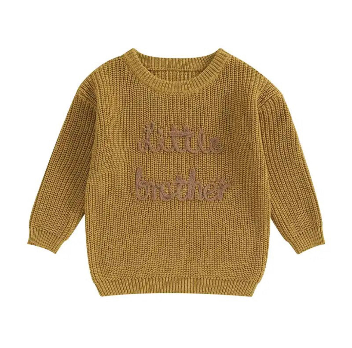 'Little Brother' Embroidered Knit Sweater - Atara & Co