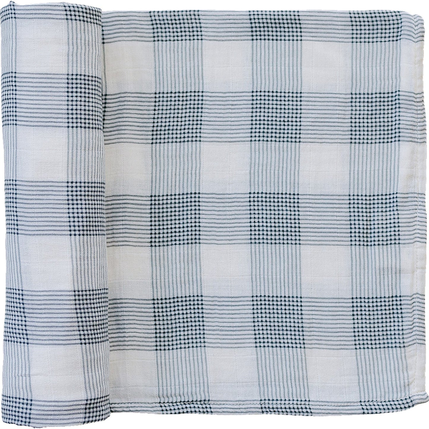 Mebie Baby Muslin Swaddle Blanket - Coastal Plaid