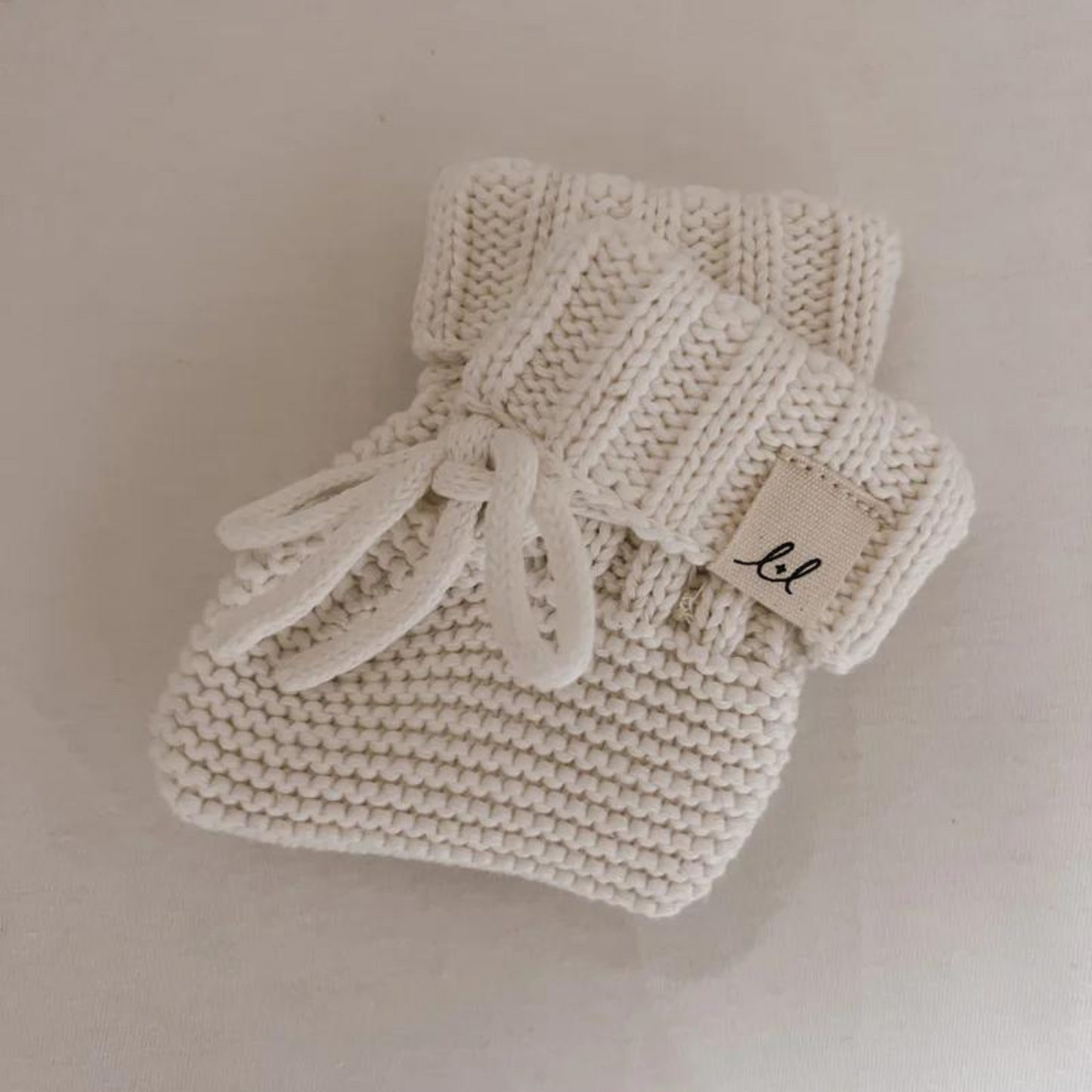 Luna + Luca Organic Booties - White - Atara & Co