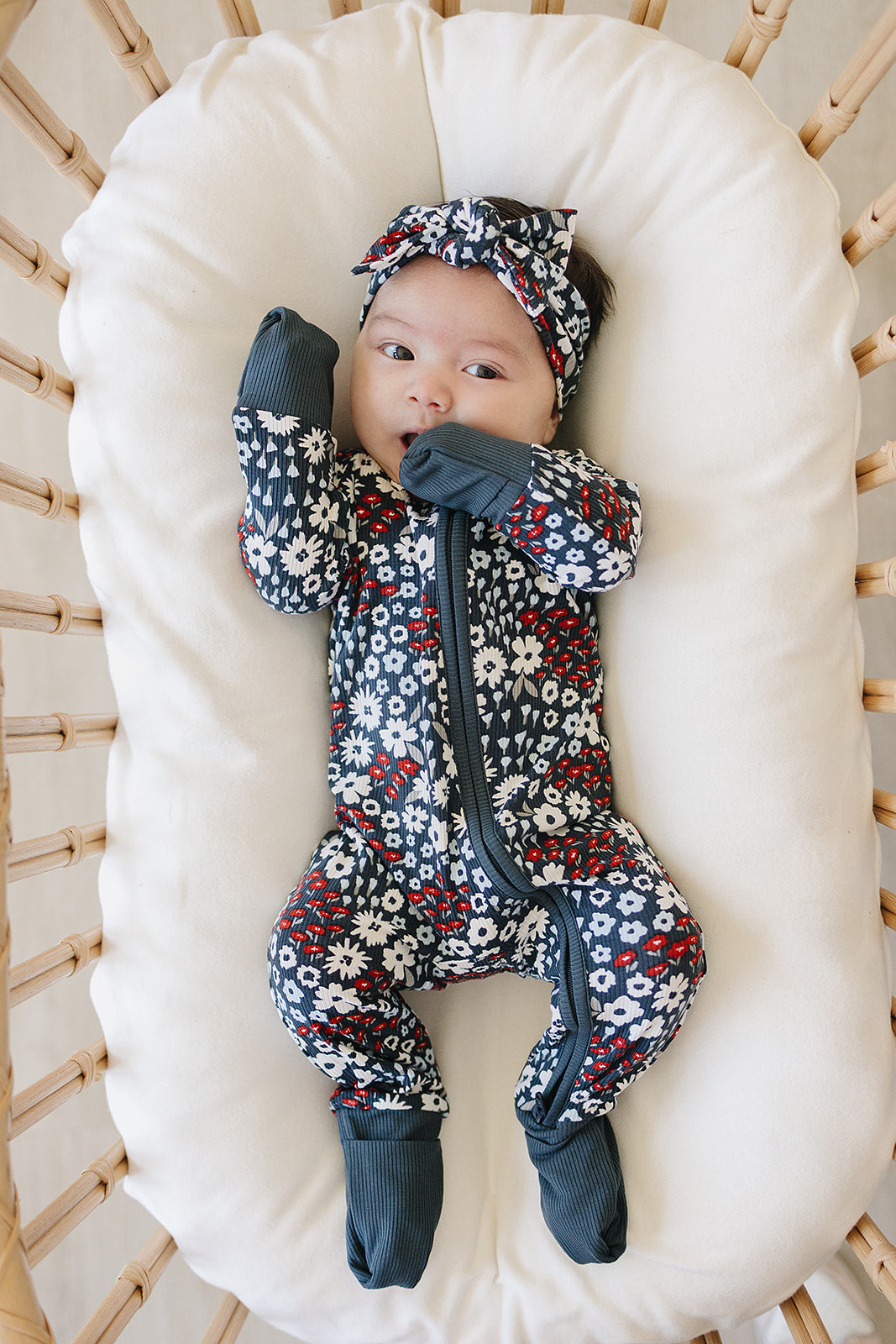 Mebie Baby Americana Floral Head Wrap
