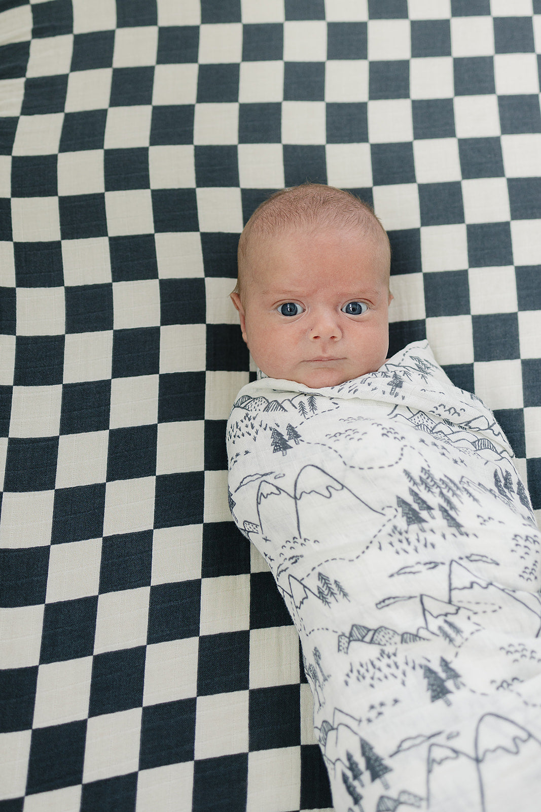 Mebie Baby Muslin Swaddle - Summit - Atara & Co