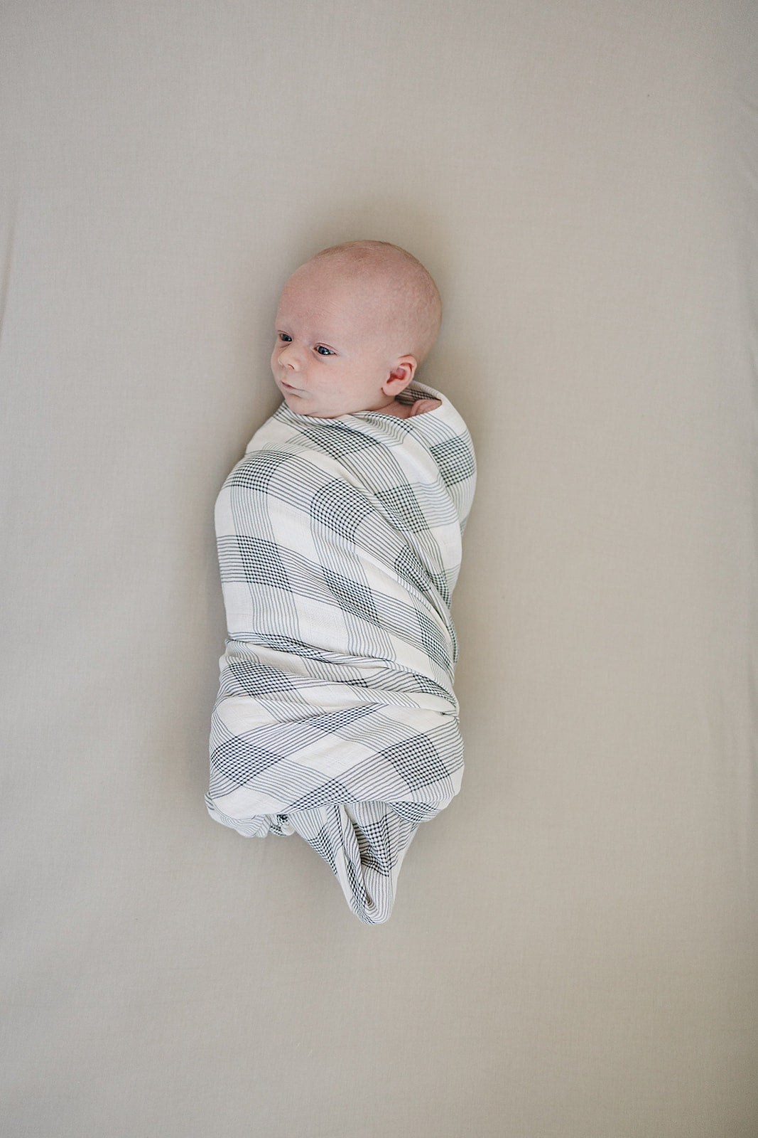 Mebie Baby Muslin Swaddle Blanket - Coastal Plaid
