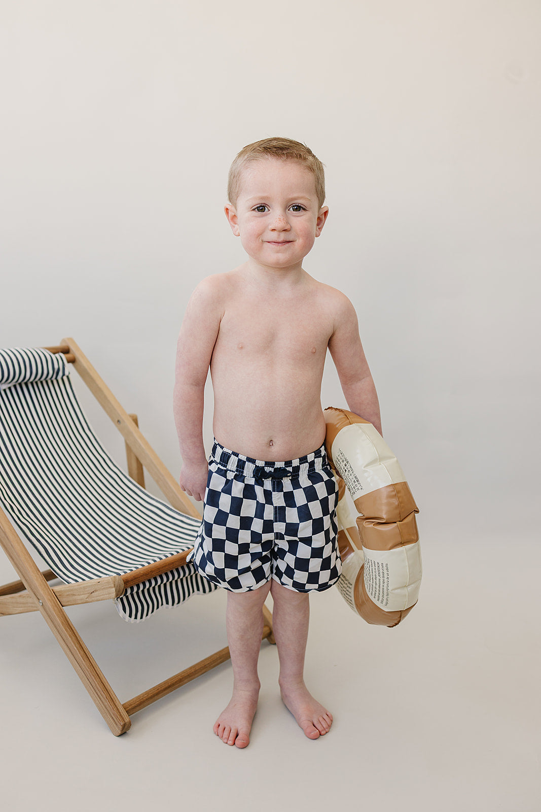 Mebie Baby Wavy Checkered Swim Shorts