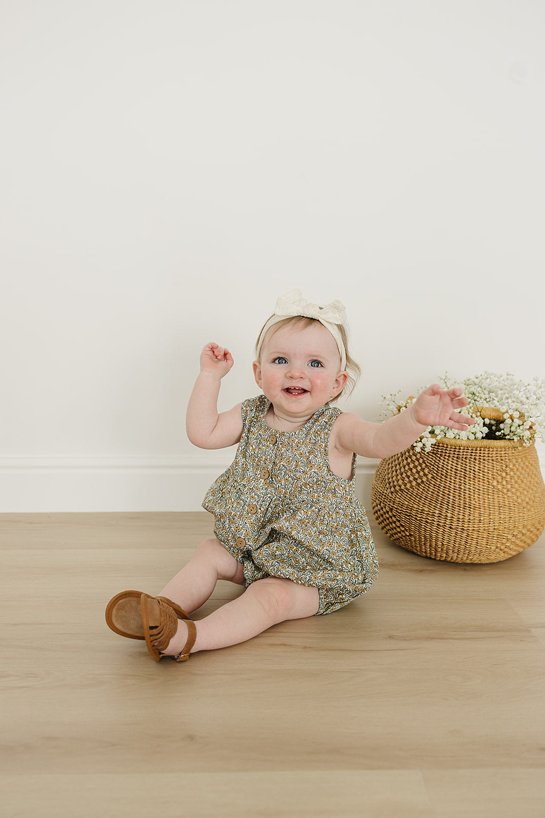 Mebie Baby Bubble Romper - Golden Meadow