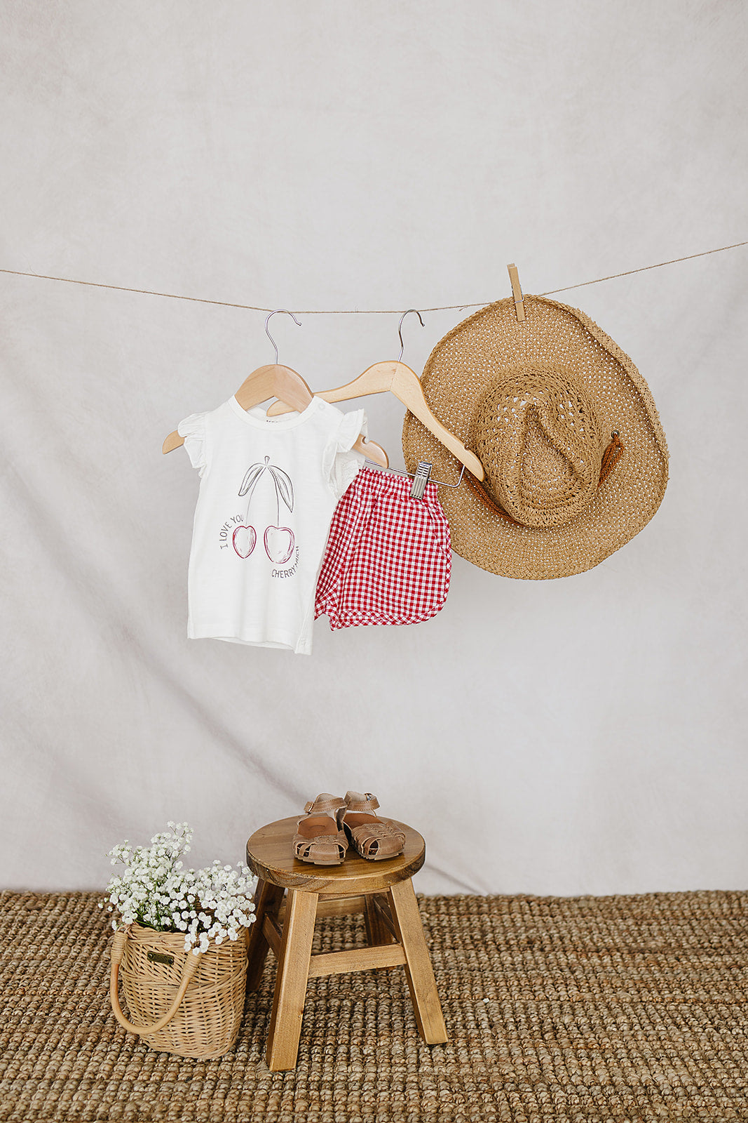 Mebie Baby Red Gingham Shorts