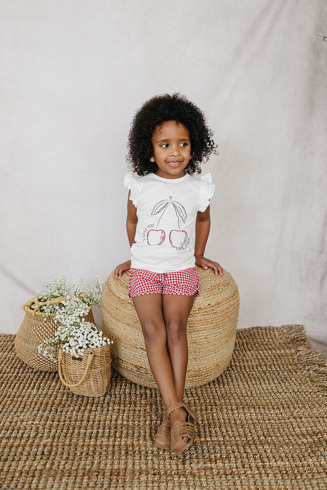 Mebie Baby Red Gingham Shorts