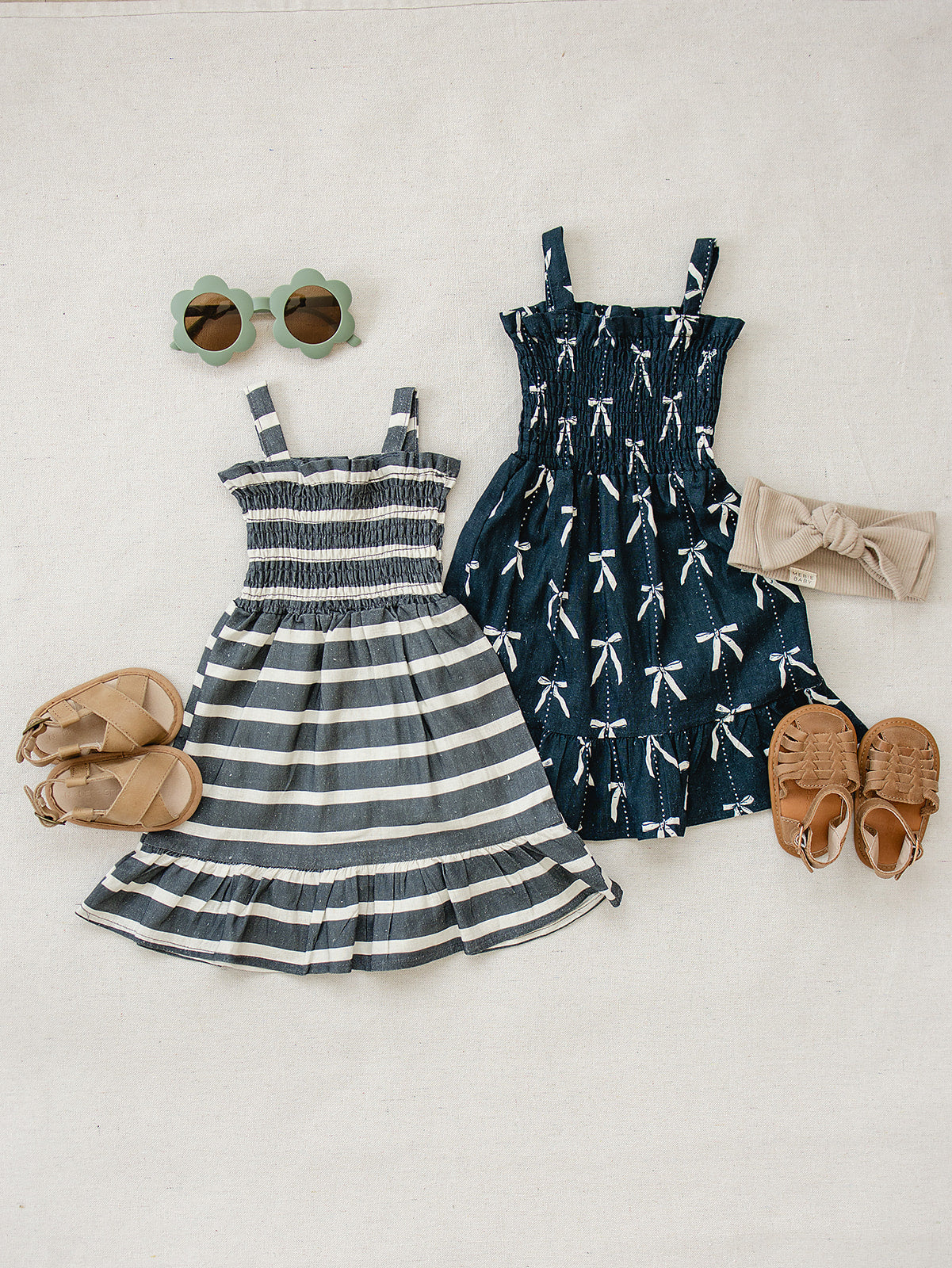 Mebie Baby Stripe Linen Dress