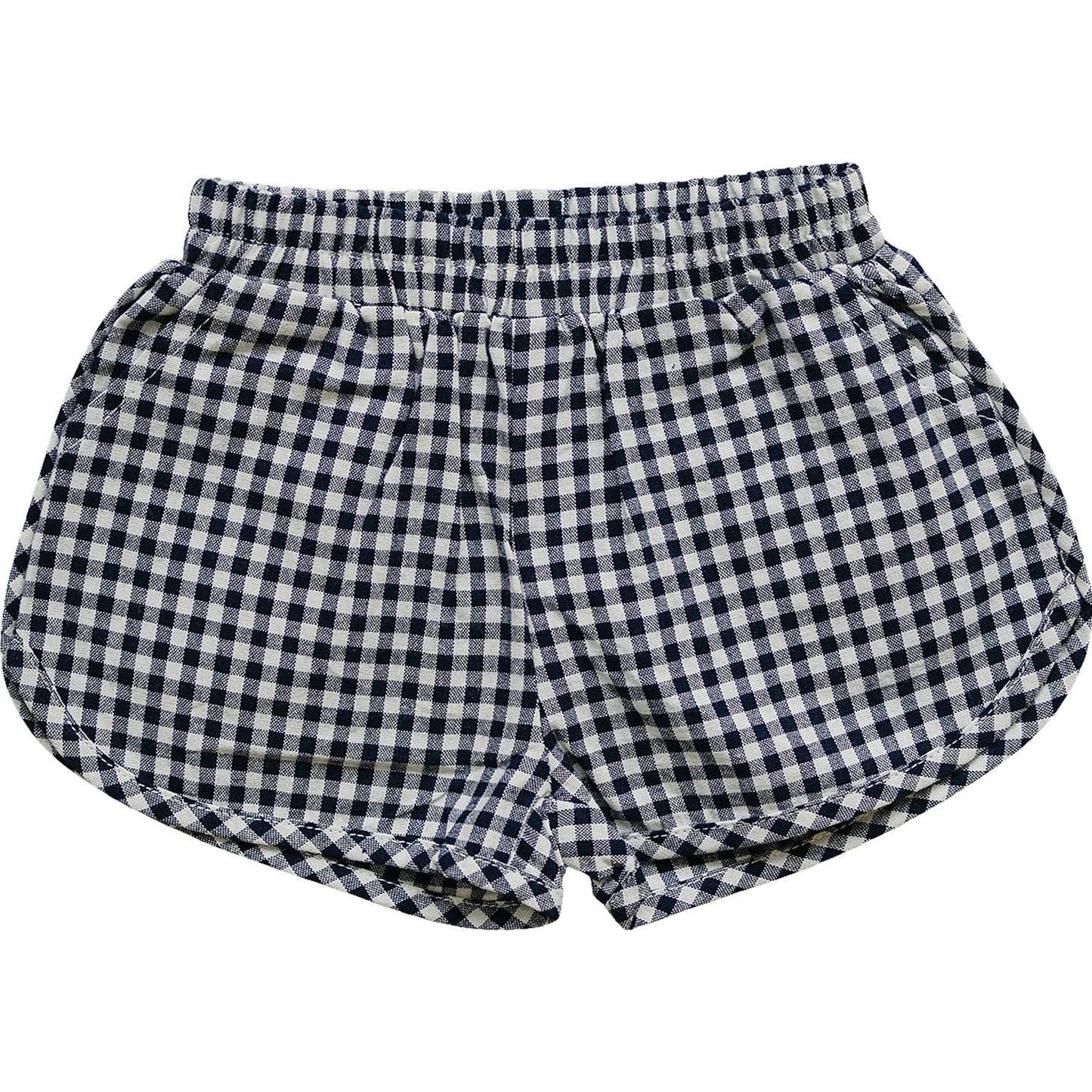 Mebie Baby Shorts - Navy Gingham