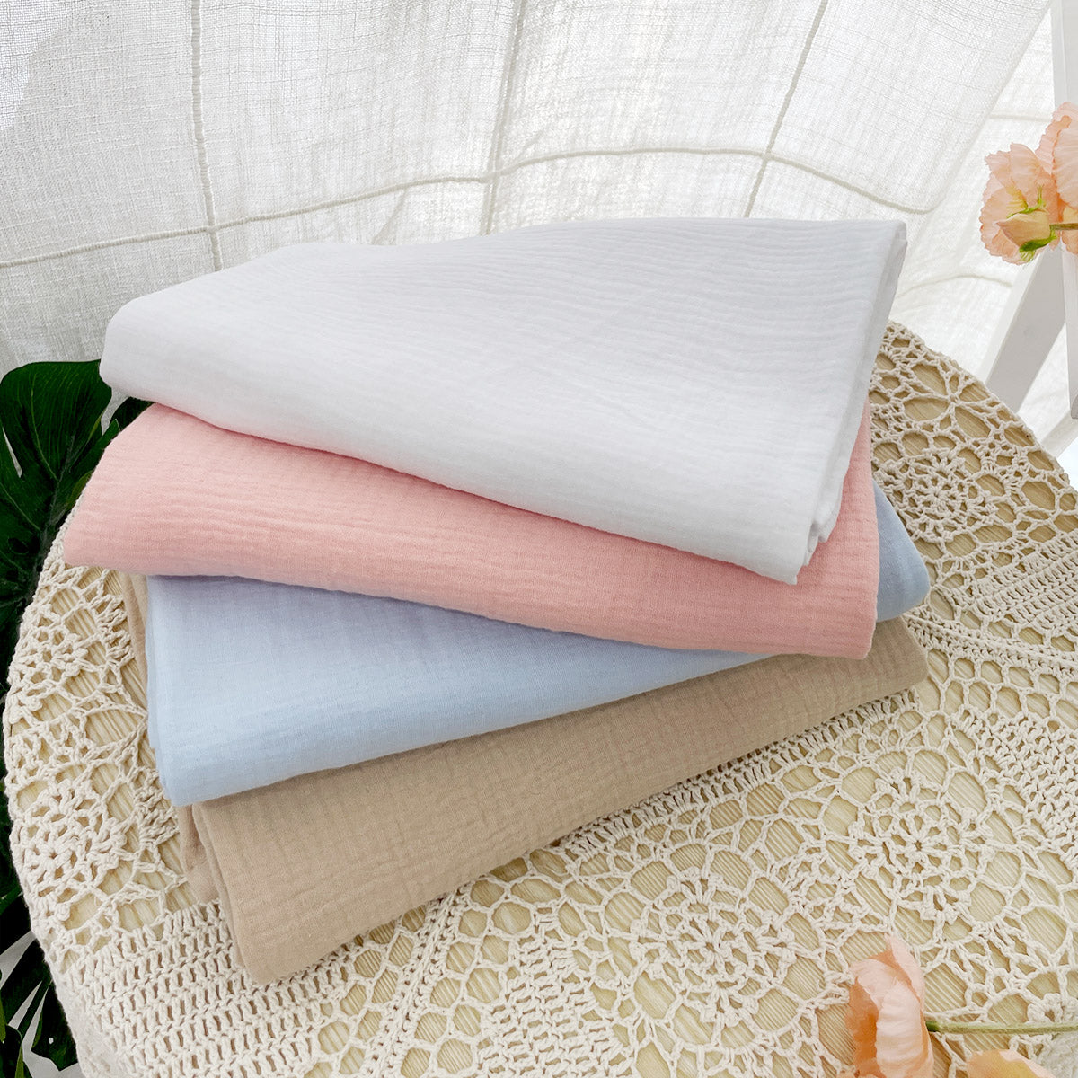 Muslin Swaddle Blanket - White