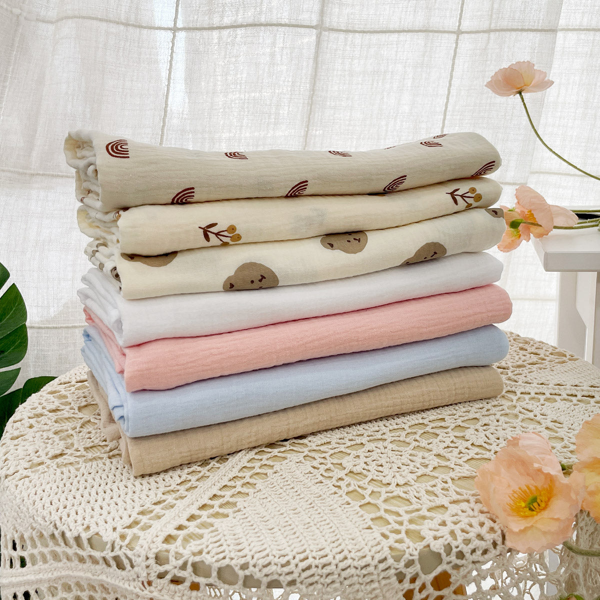 Muslin Swaddle Blanket - White