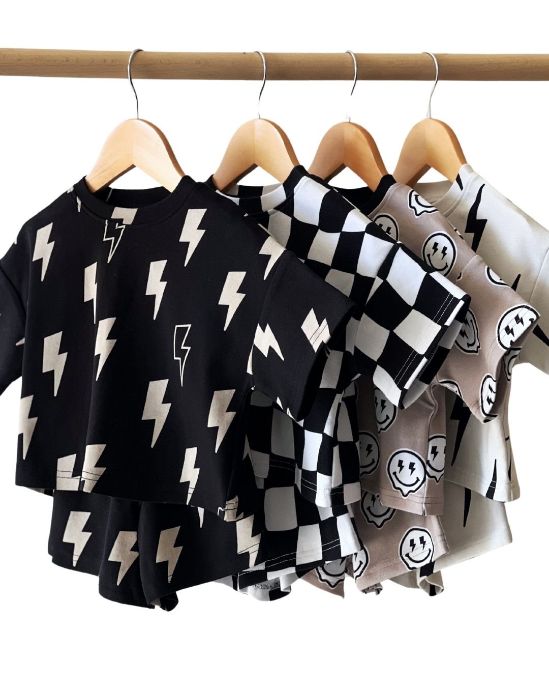 LPK Shorts Set - Black Bolts