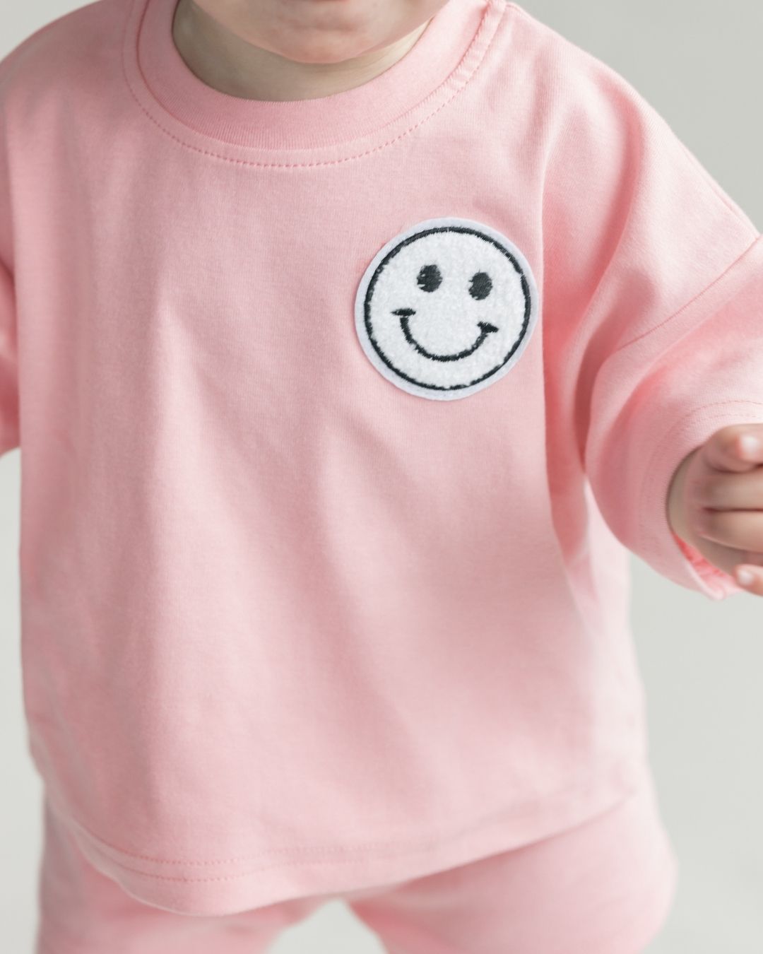 LPK Smiley Shorts Set - Pink Peach