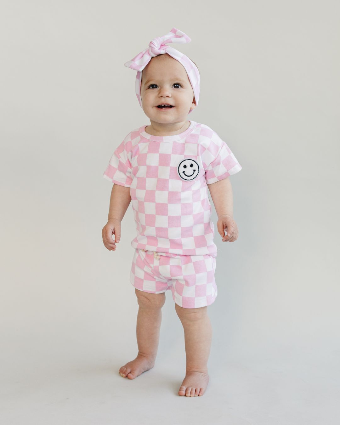 LPK Checkered Shorts Set - Pink - Atara & Co