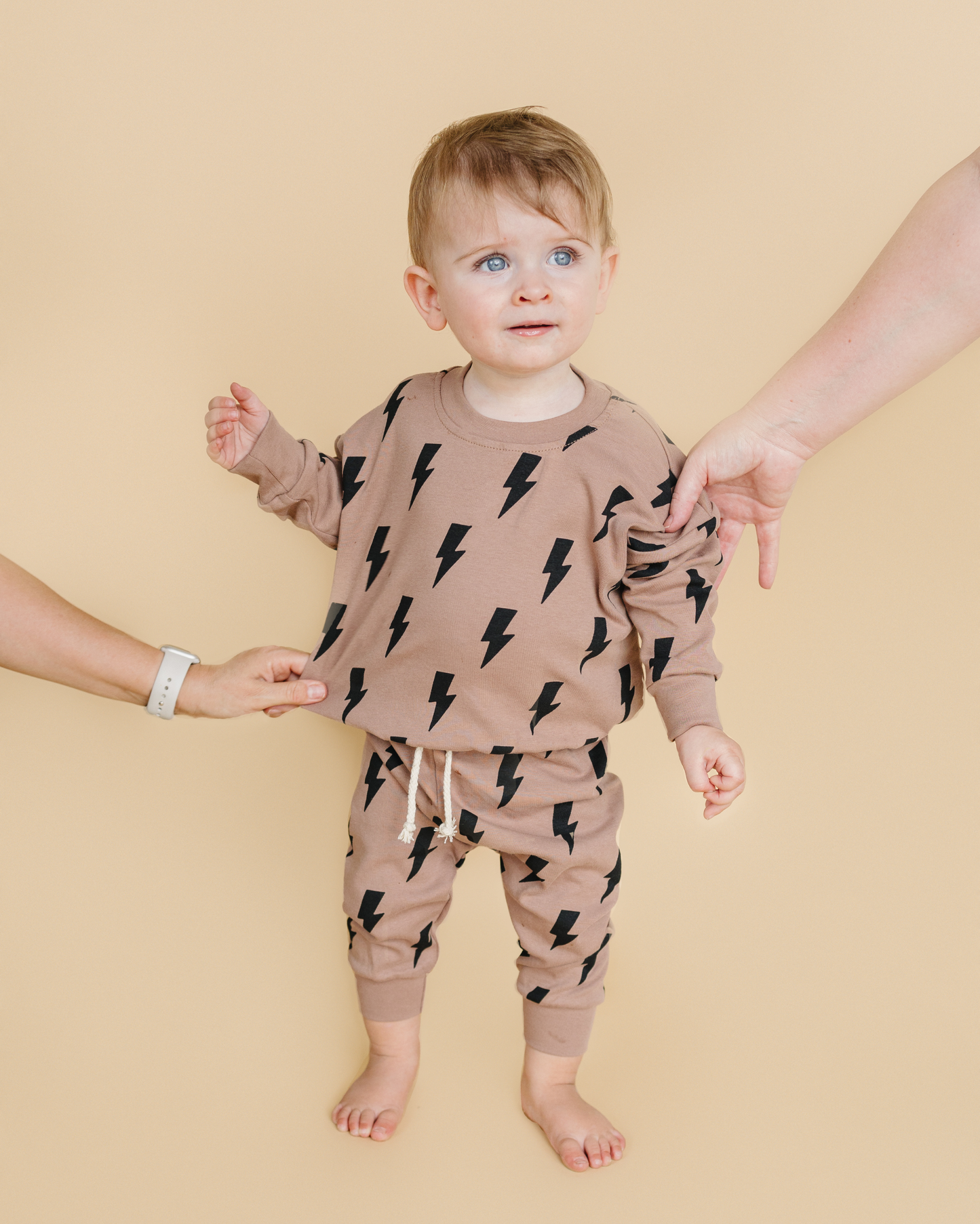 LPK Jogger Set - Mocha Bolts - Atara & Co