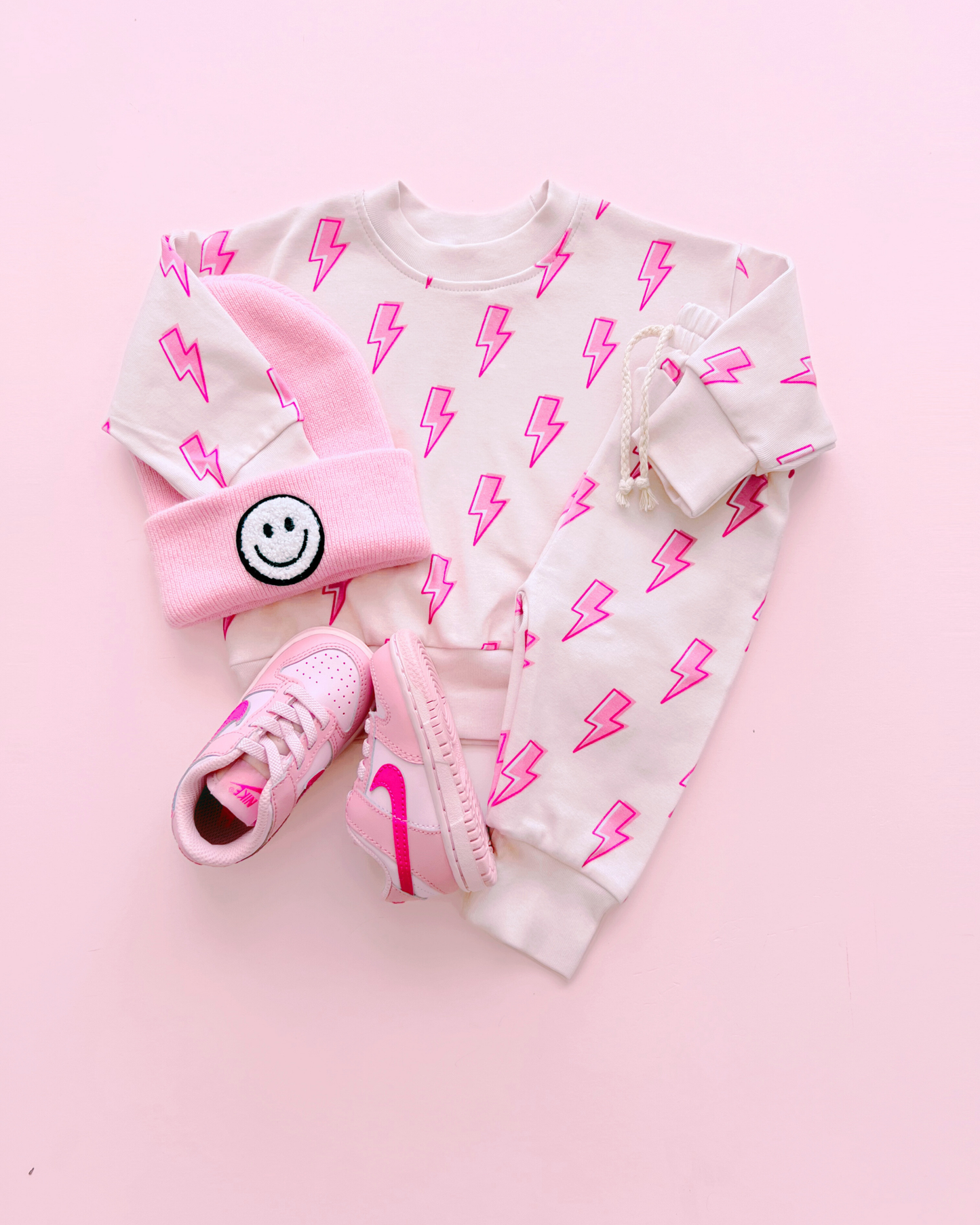 LPK Jogger Set - Pink Bolts - Atara & Co