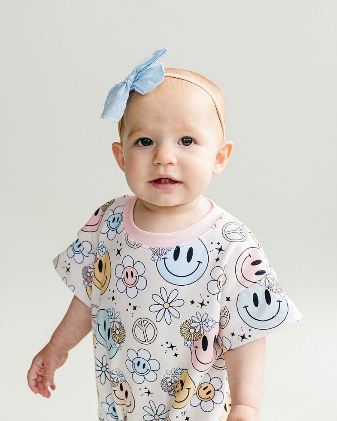 LPK Short Sleeve Bubble Romper - Groovy Girl - Atara & Co