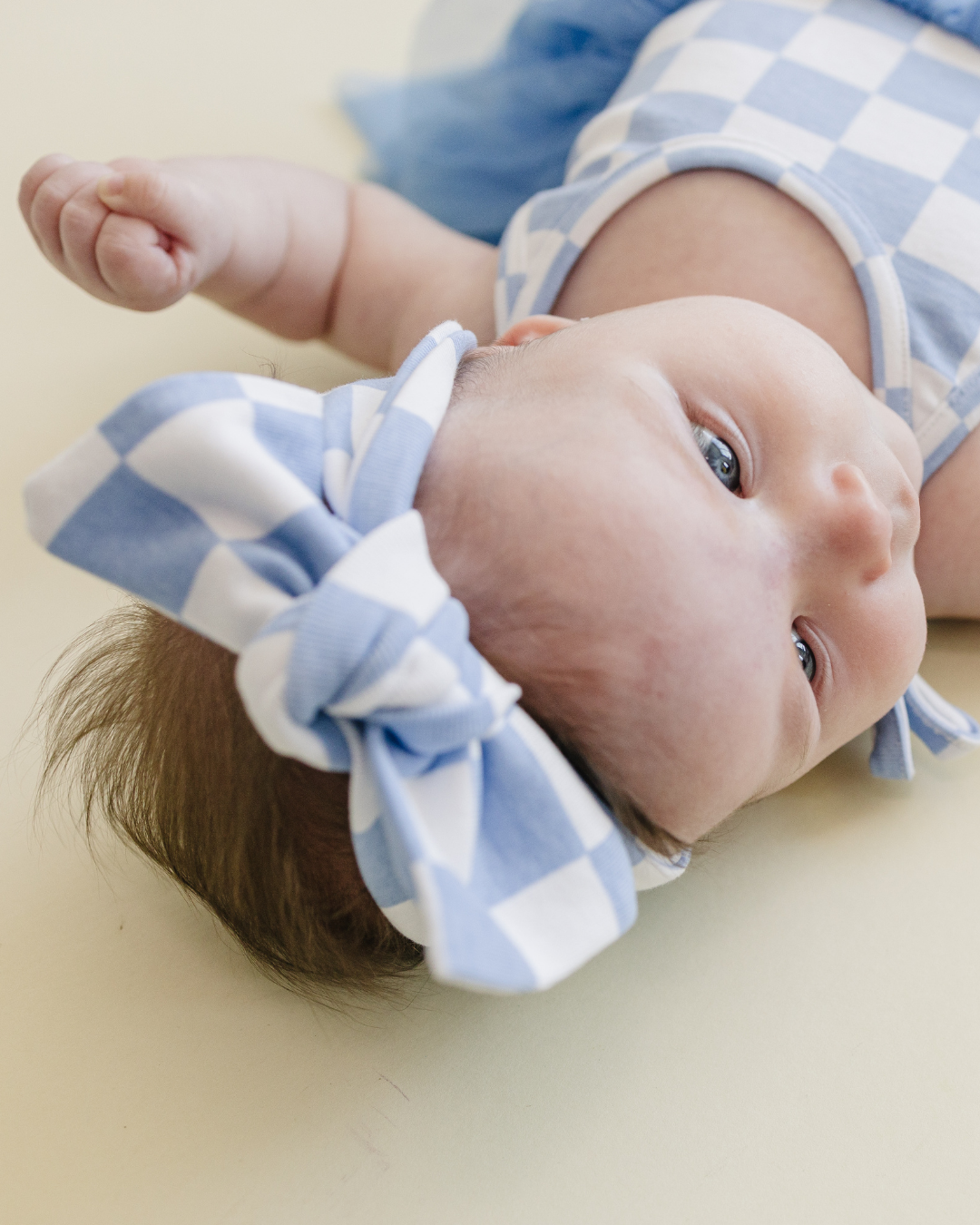 LPK Tutu Romper - Checkered Blue - Atara & Co