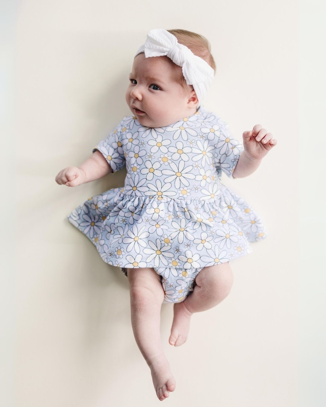 LPK Cotton Peplum Set - Blue Daisy - Atara & Co