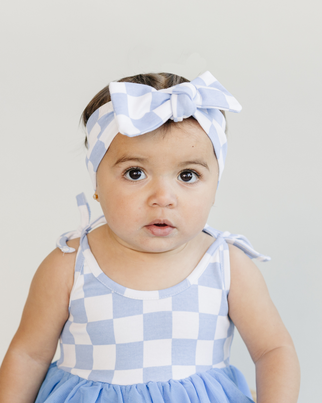 LPK Tutu Romper - Checkered Blue - Atara & Co