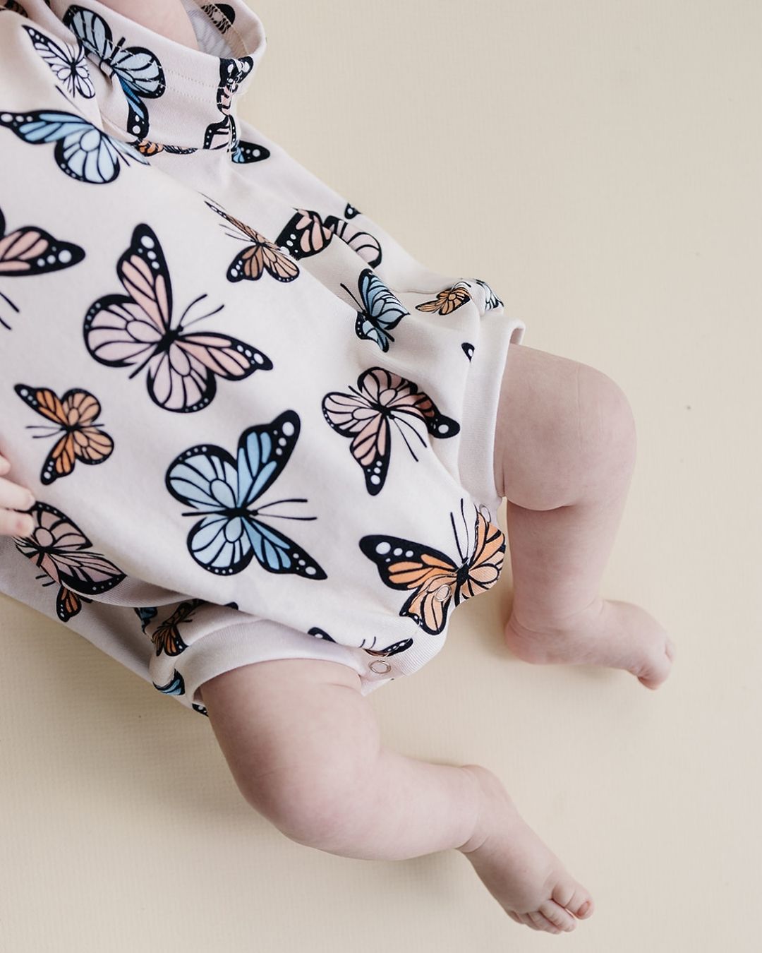 LPK Short Sleeve Bubble Romper - Butterflies - Atara & Co