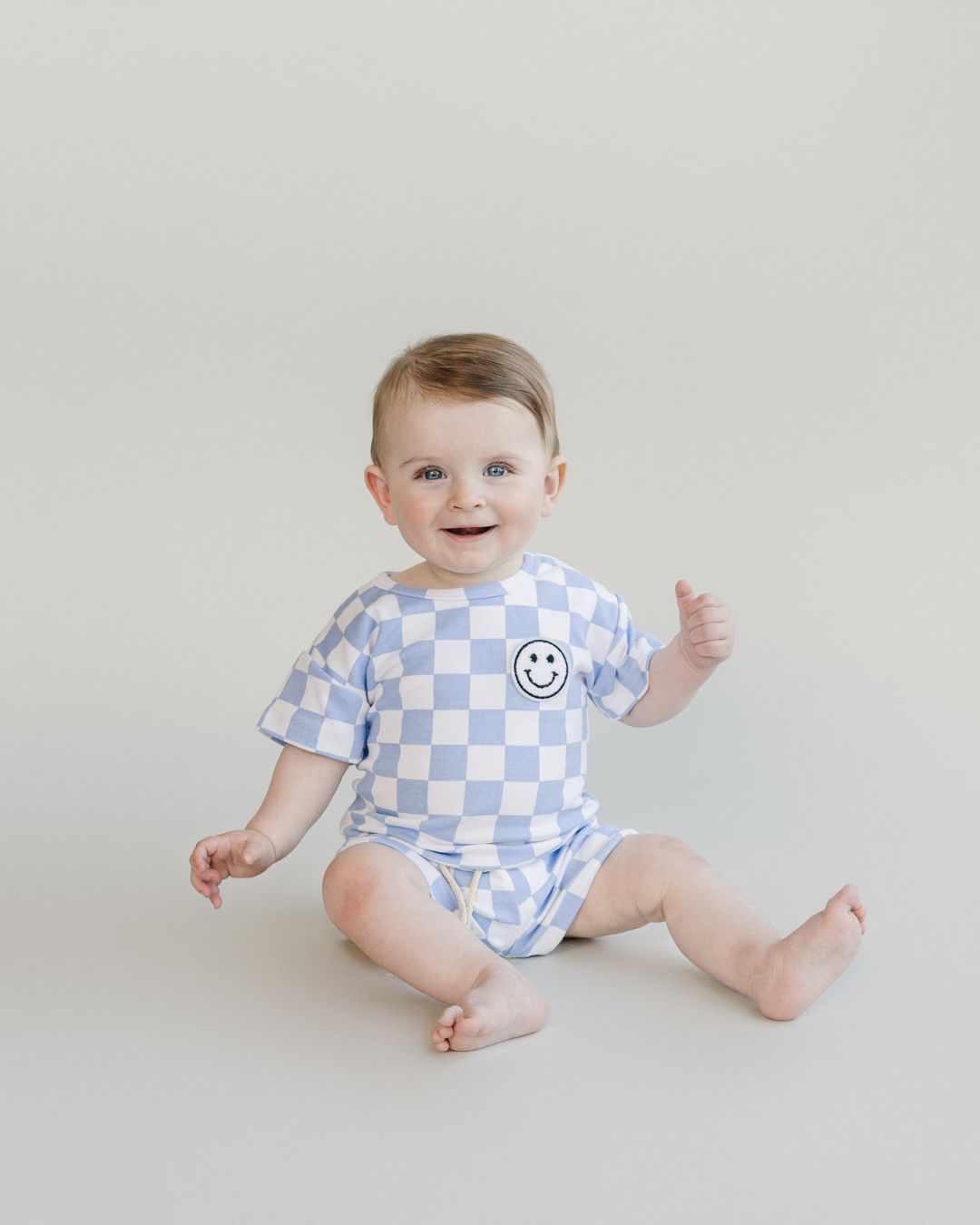 LPK Checkered Shorts Set - Blue - Atara & Co