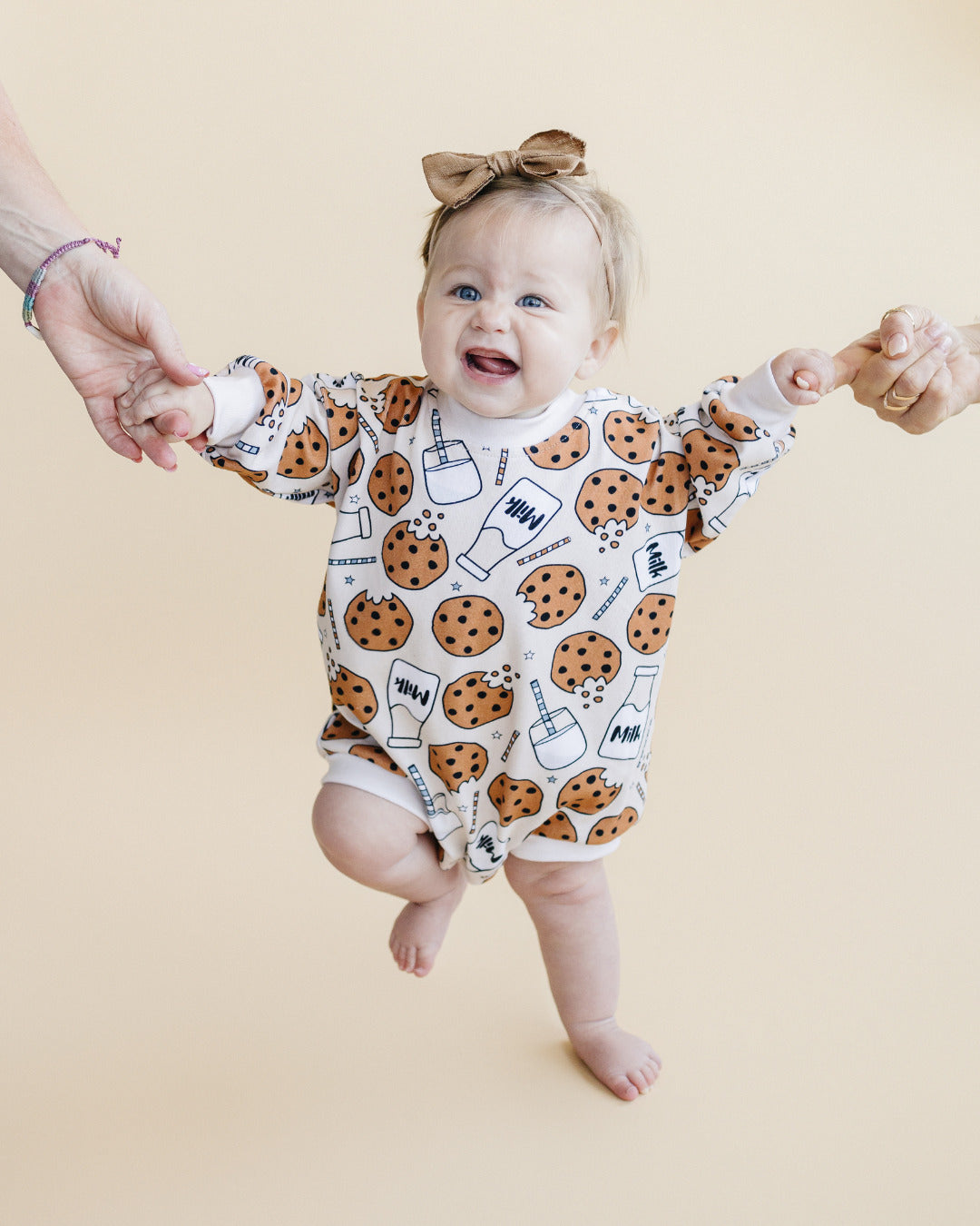 LPK Bubble Romper - Milk & Cookies - Atara & Co