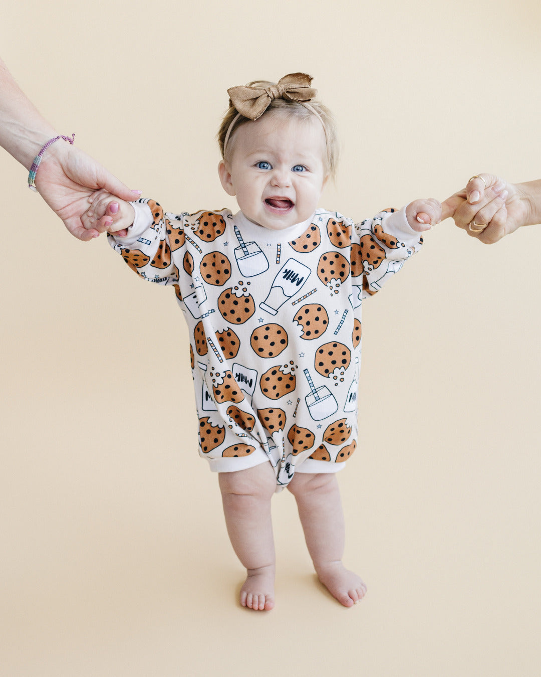 LPK Bubble Romper - Milk & Cookies - Atara & Co