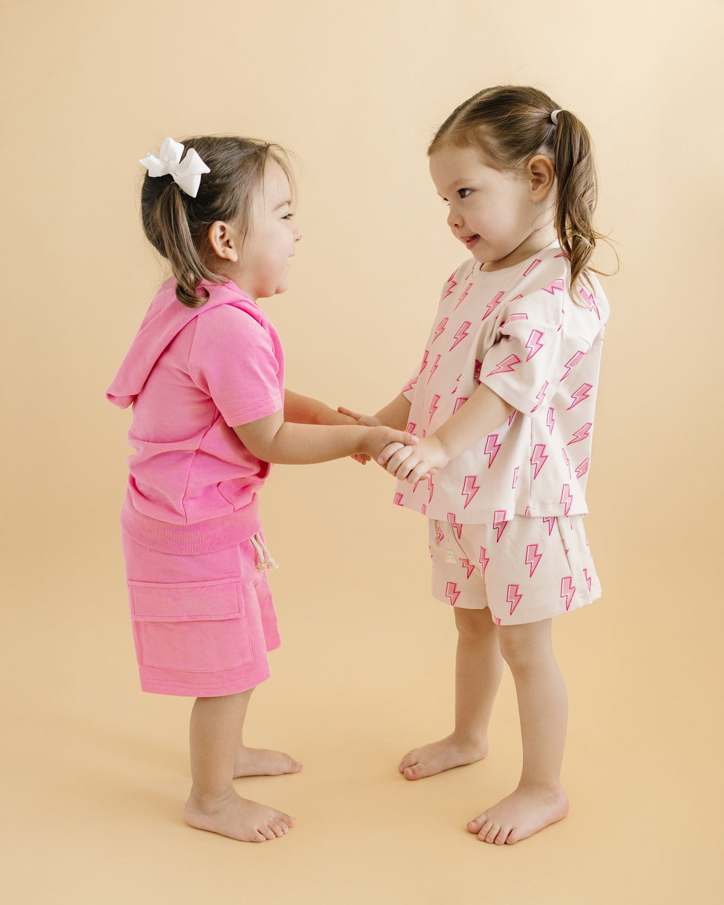 LPK Terry Cargo Shorts Set - Pink