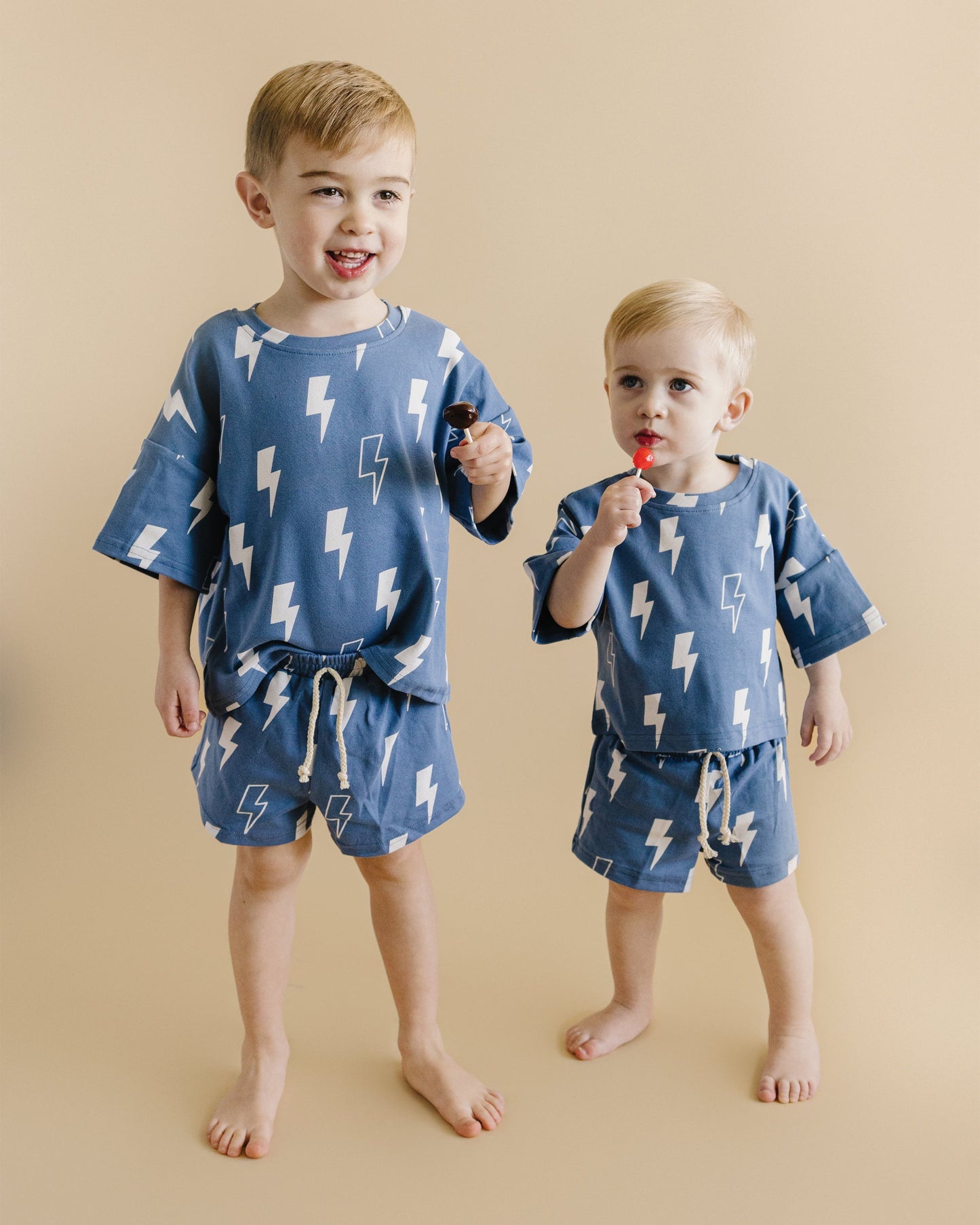 LPK Shorts Set - Blue Bolts