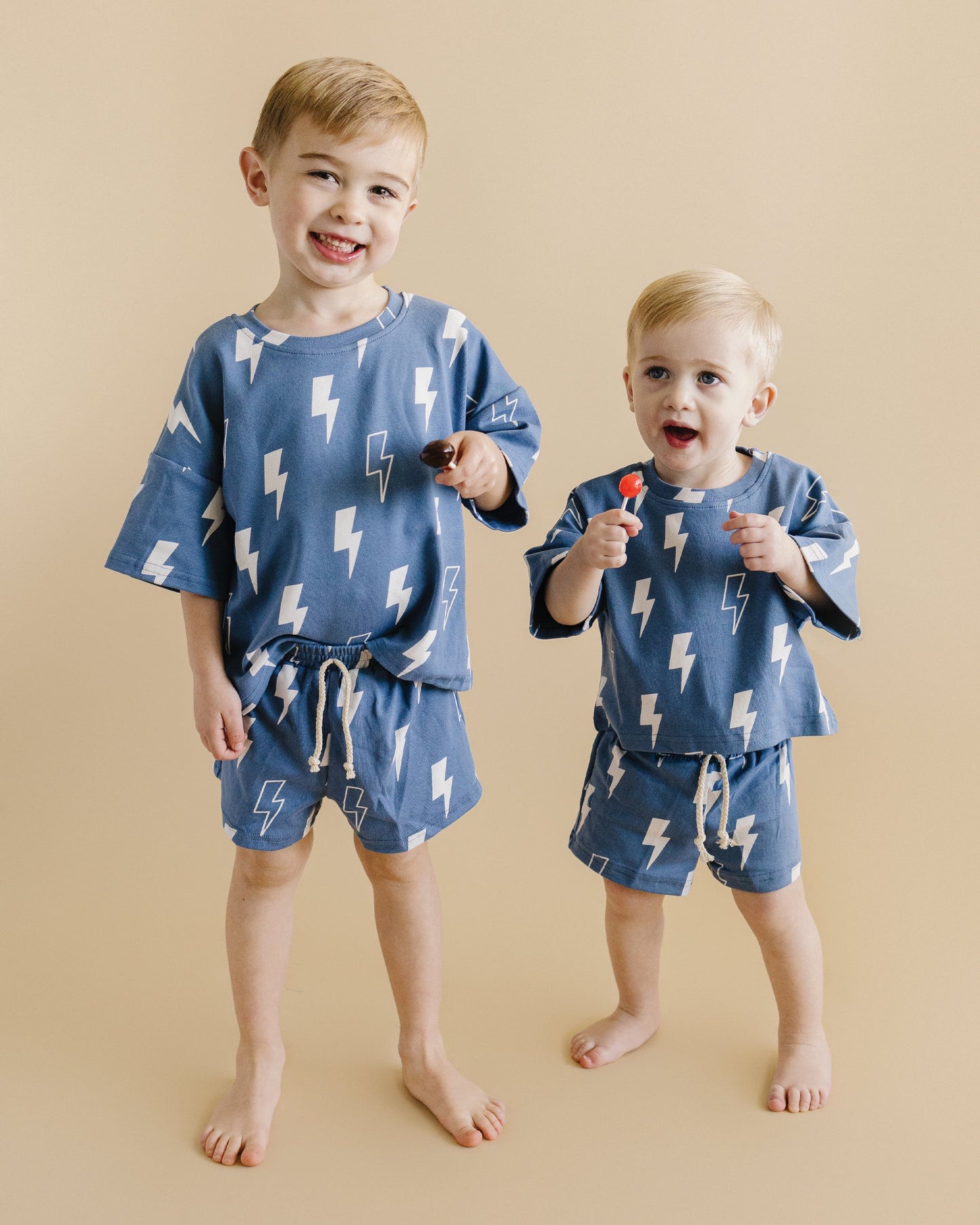 LPK Shorts Set - Blue Bolts