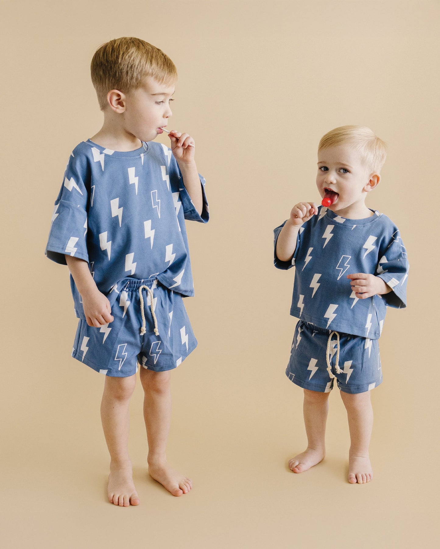 LPK Shorts Set - Blue Bolts