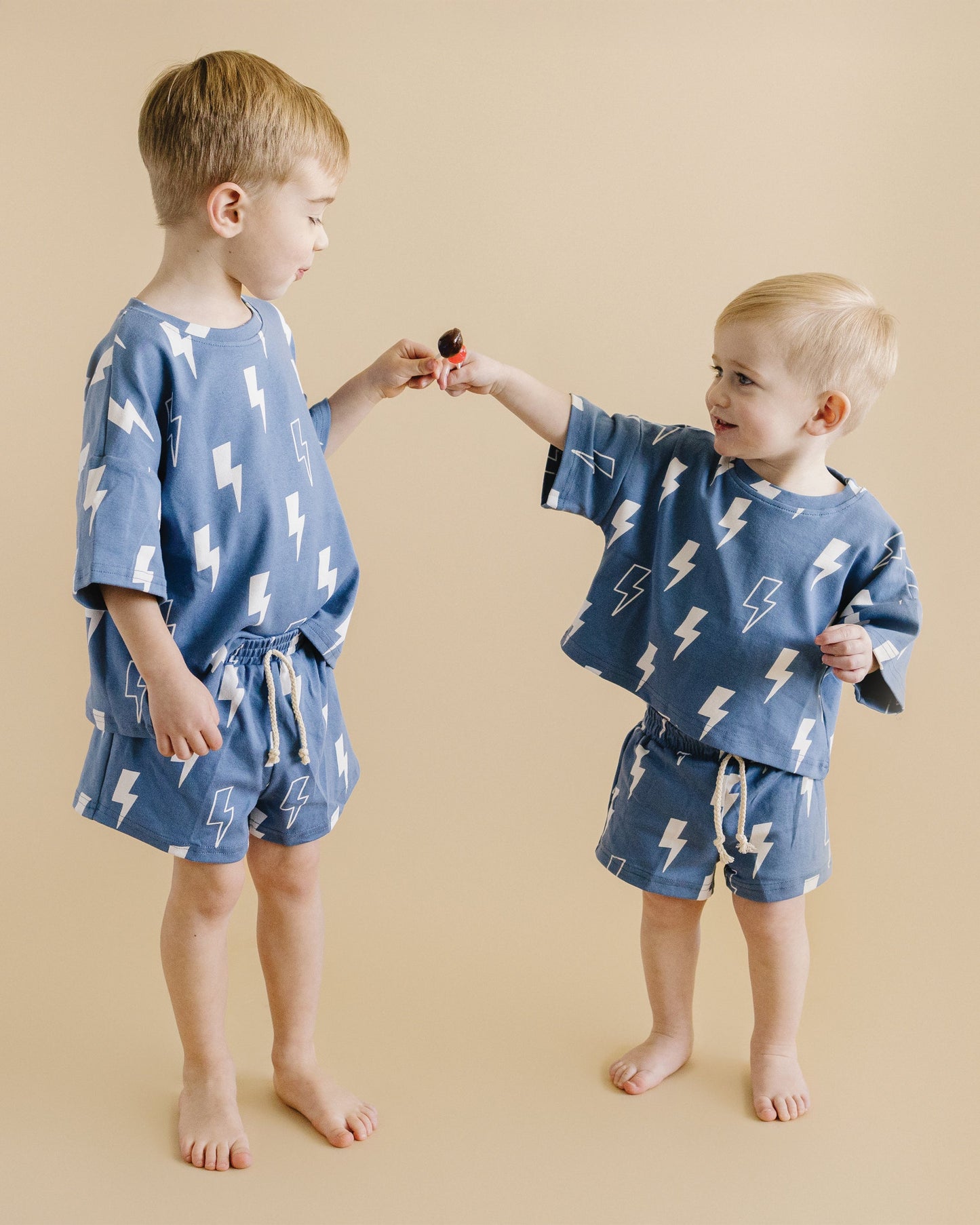 LPK Shorts Set - Blue Bolts