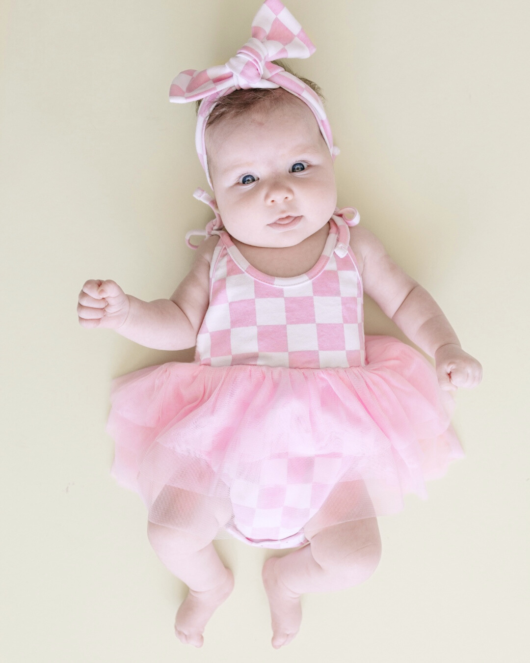 LPK Tutu Romper - Checkered Pink - Atara & Co