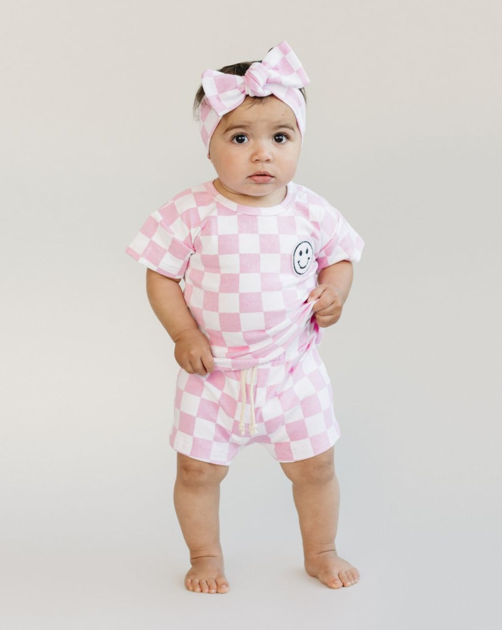 LPK Checkered Shorts Set - Pink - Atara & Co