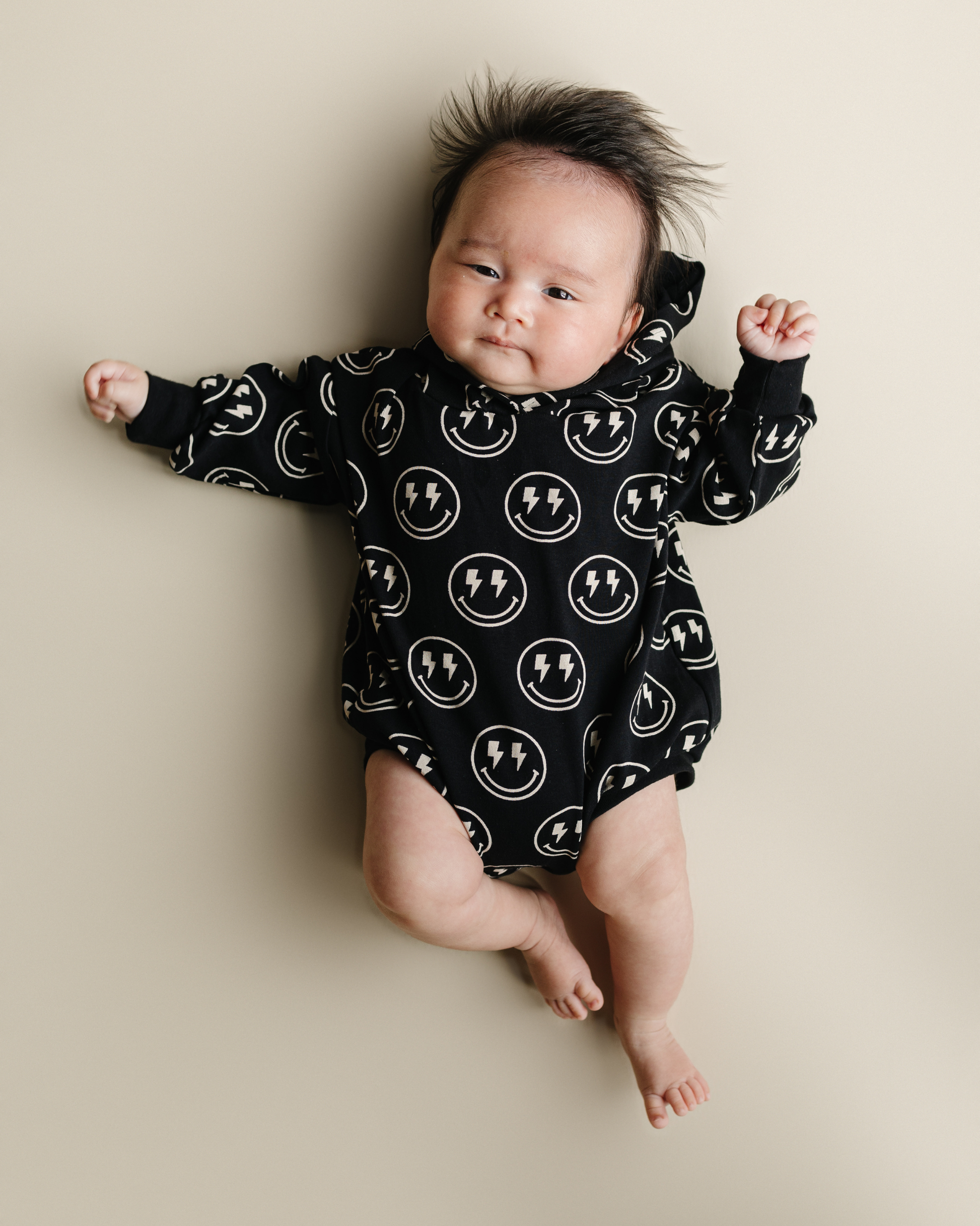 LPK Hooded Bubble Romper - Electric Smiley - Atara & Co