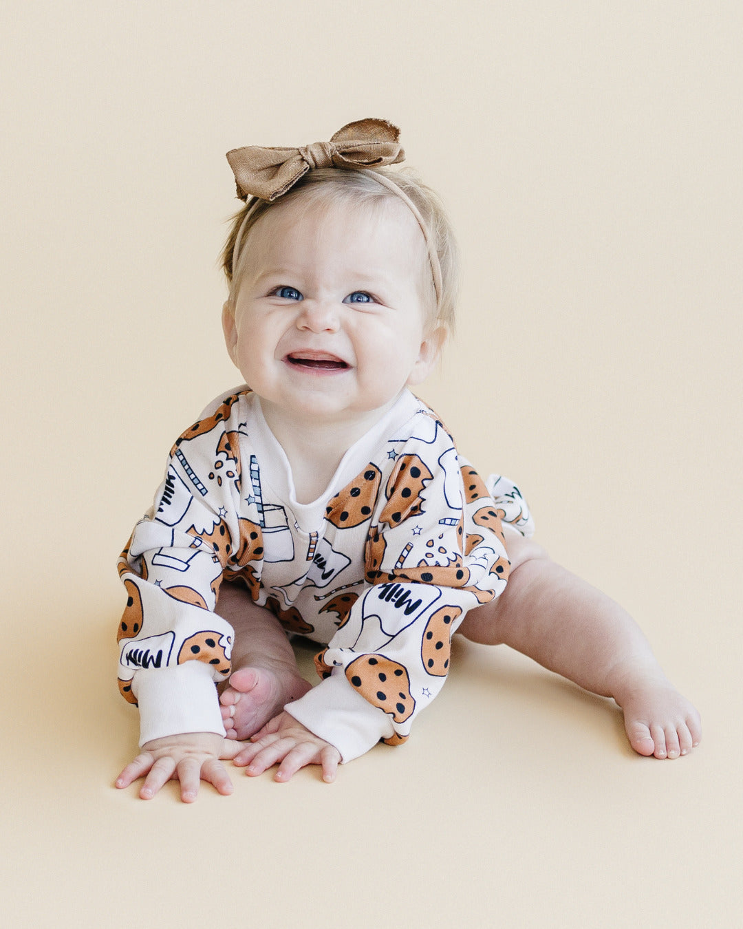 LPK Bubble Romper - Milk & Cookies - Atara & Co