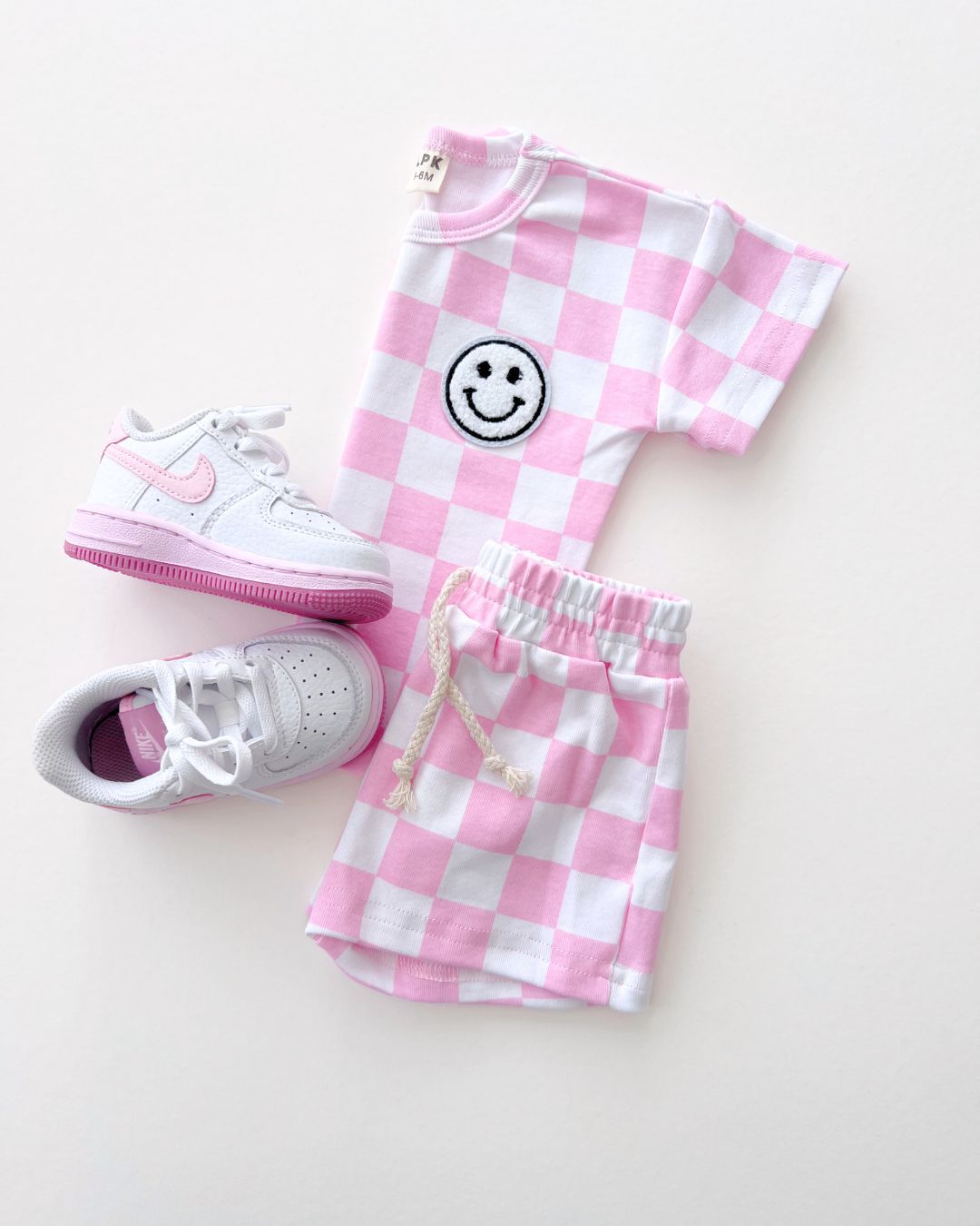 LPK Checkered Shorts Set - Pink - Atara & Co