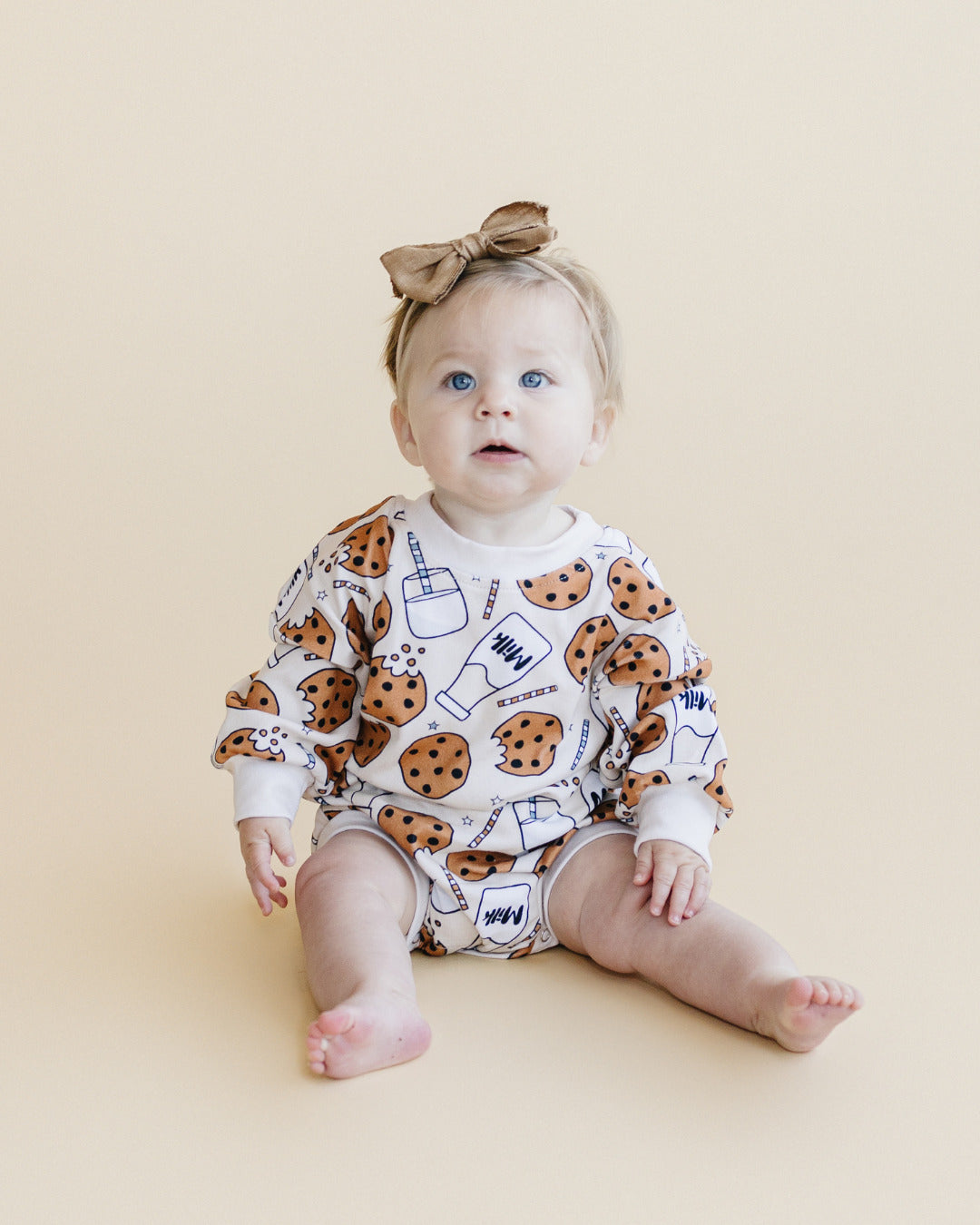 LPK Bubble Romper - Milk & Cookies - Atara & Co