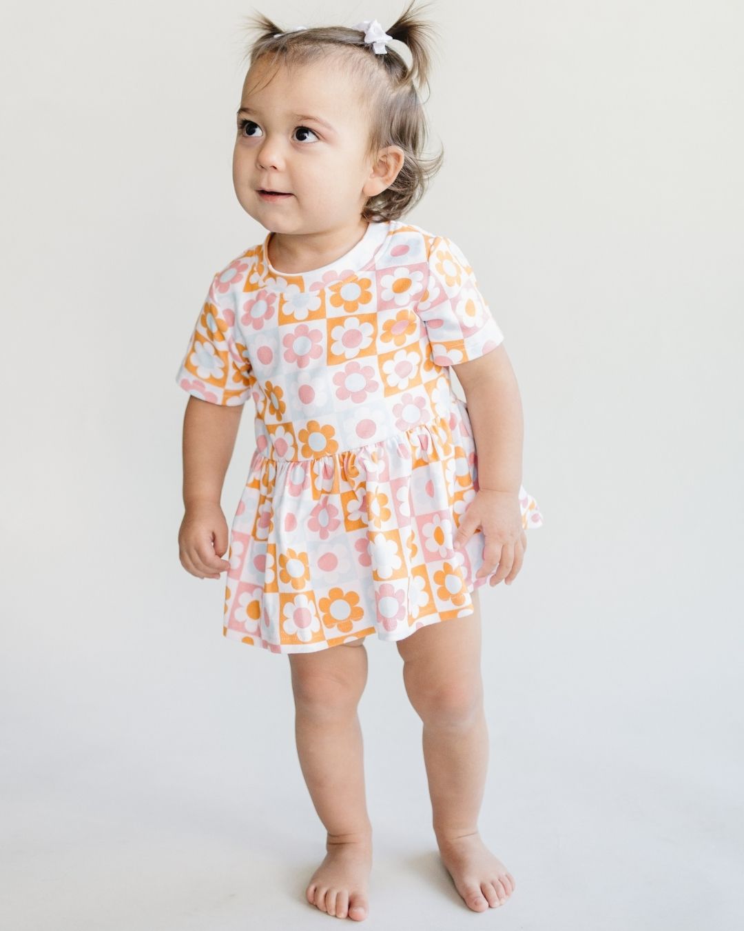 LPK Cotton Peplum Set - Checks & Flowers - Atara & Co