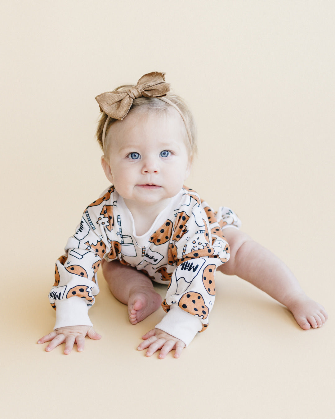 LPK Bubble Romper - Milk & Cookies - Atara & Co