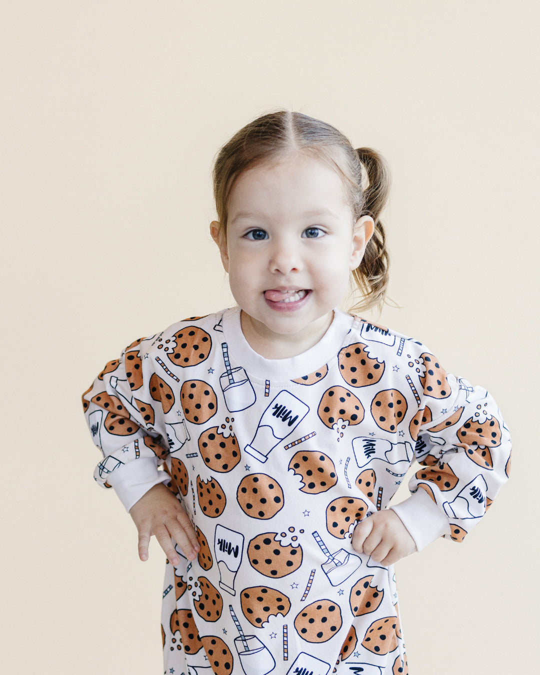 LPK Bubble Romper - Milk & Cookies - Atara & Co