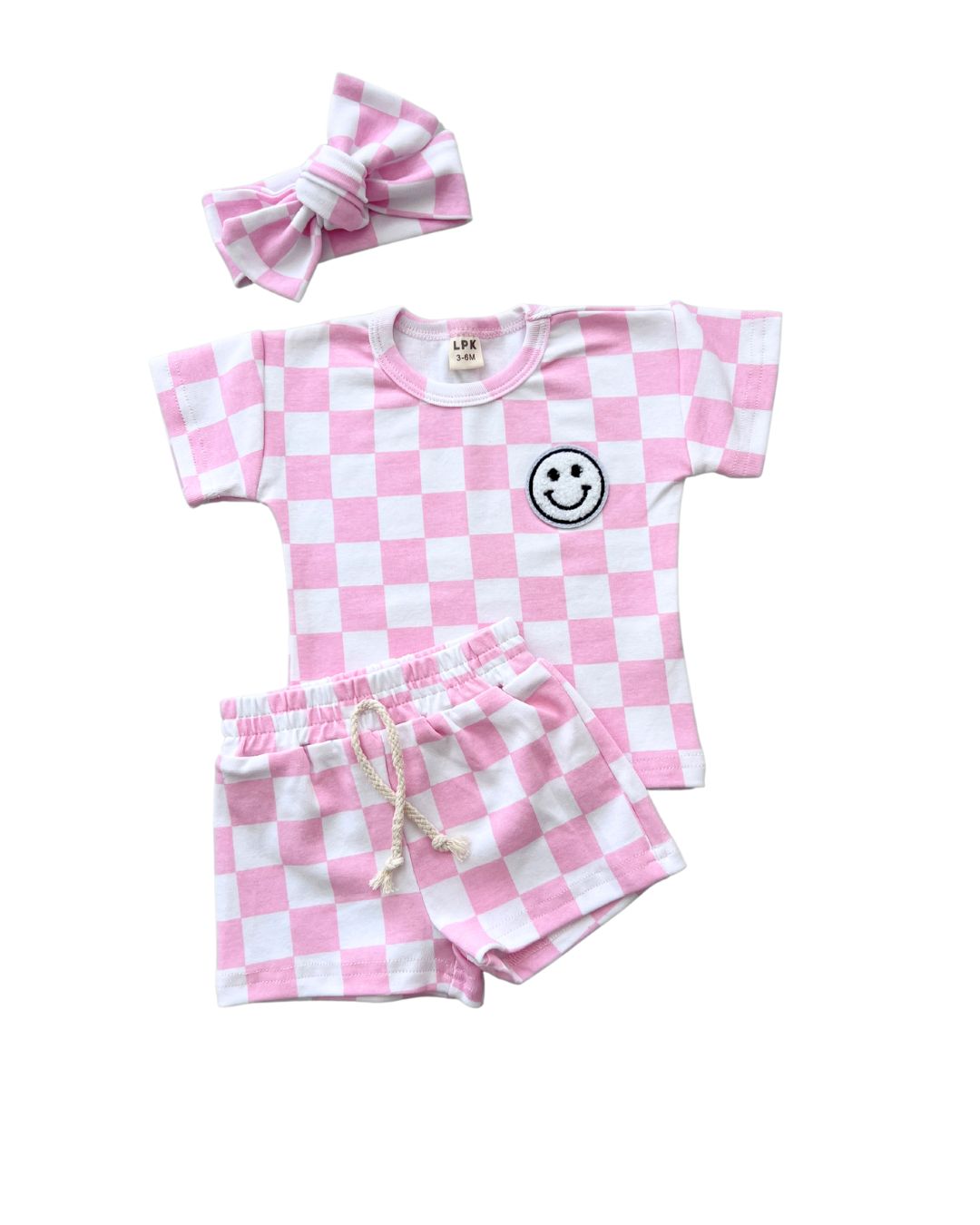 LPK Checkered Shorts Set - Pink - Atara & Co