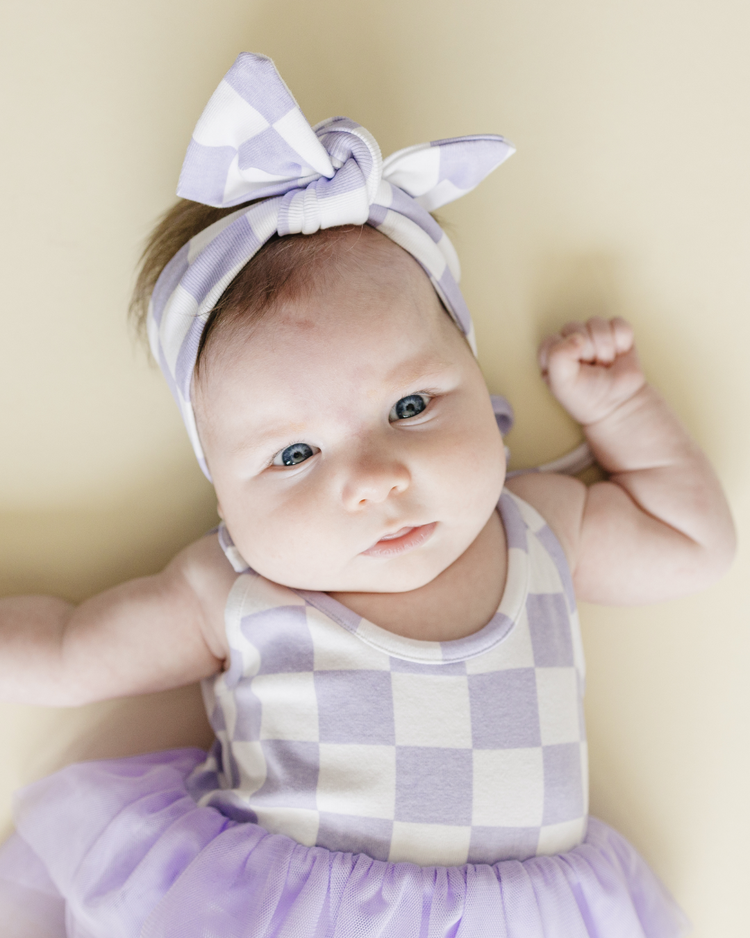 LPK Tutu Romper - Checkered Lavender - Atara & Co