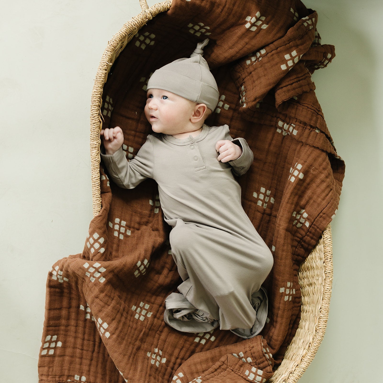 Mebie Baby Swaddle Set - Oatmeal - Atara & Co