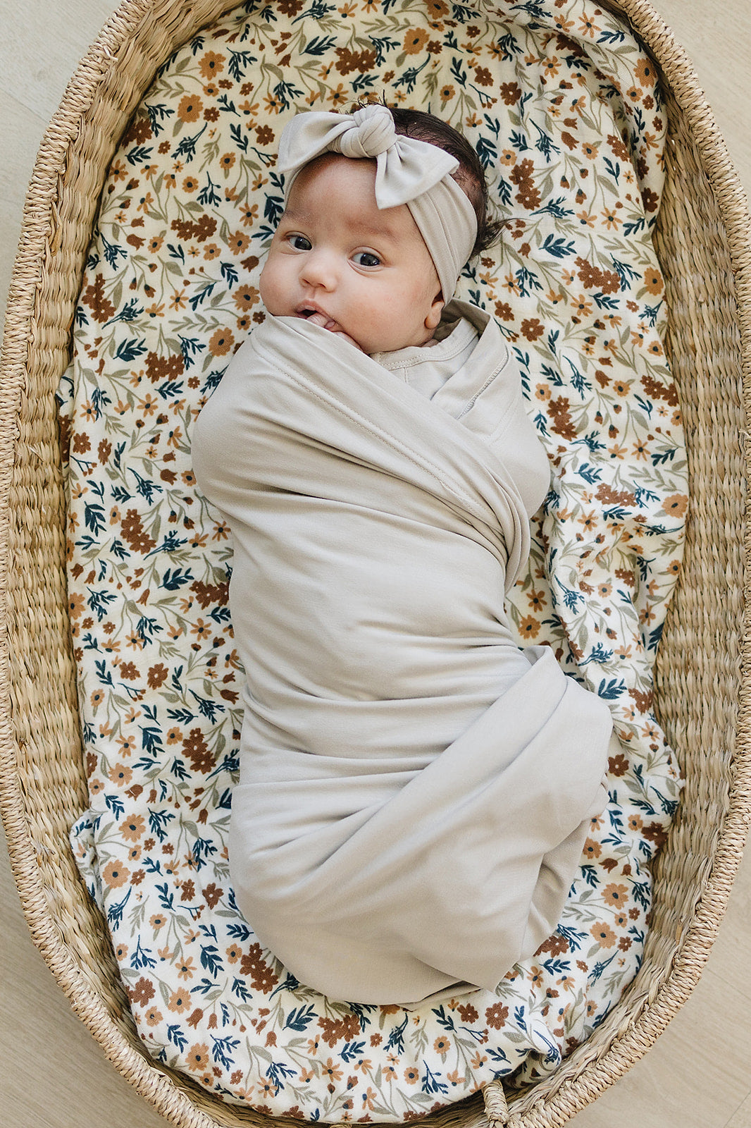 Mebie Baby Bamboo Head Wrap - Oatmeal - Atara & Co